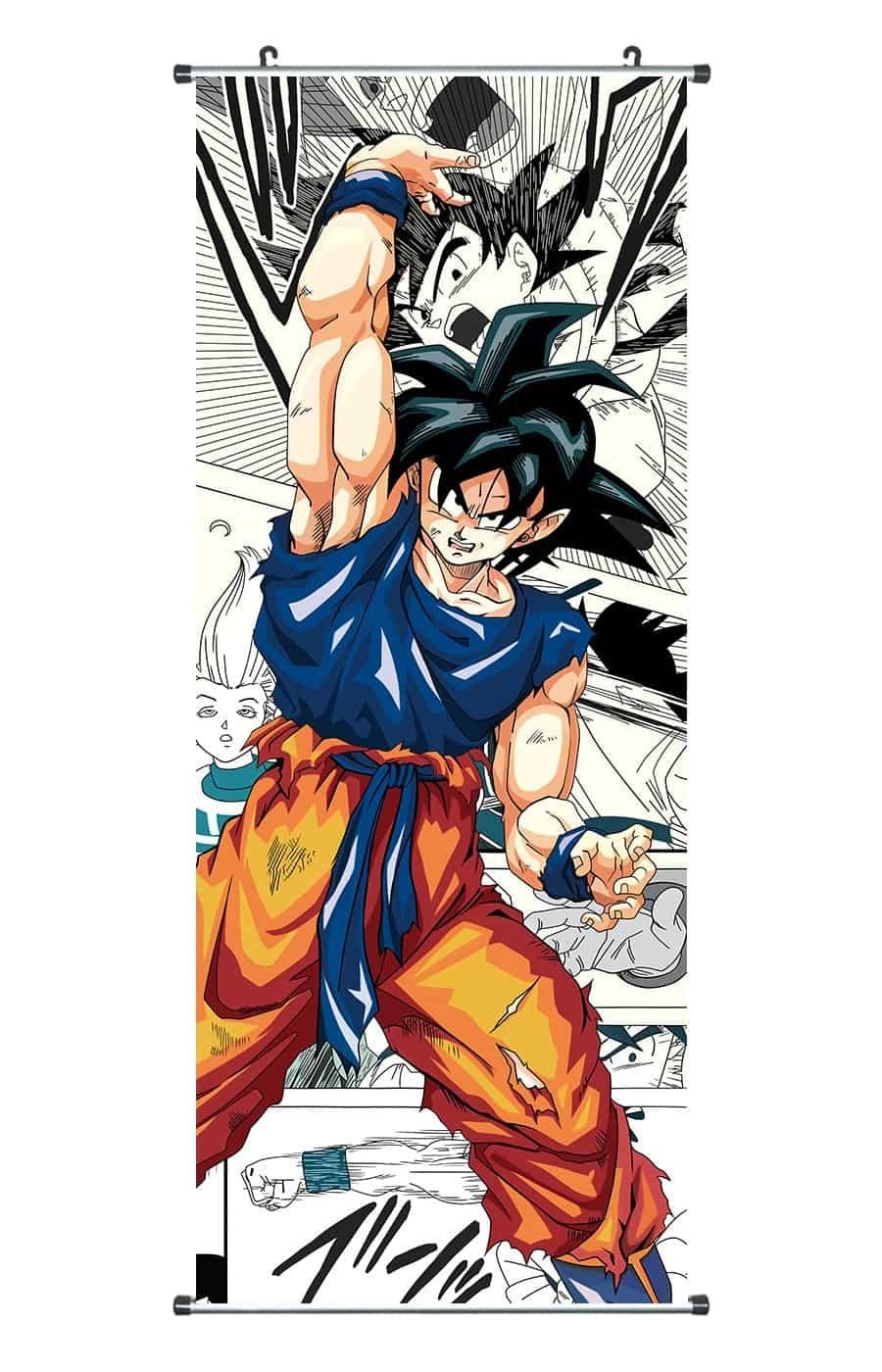 GalaxyCat Poster Großes Dragon Ball Rollbild, Kakemono aus Stoff, Poster 100x40cm, Dragon Ball Z, Dragon Ball Z Rollbild / Kakemono