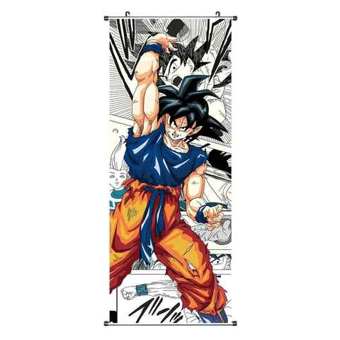 GalaxyCat Poster Großes Dragon Ball Rollbild, Kakemono aus Stoff, Poster 100x40cm, Dragon Ball Z, Dragon Ball Z Rollbild / Kakemono