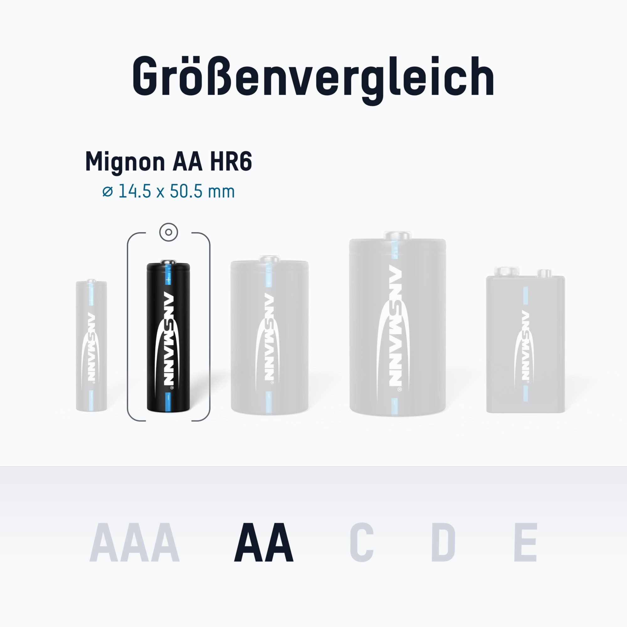 ANSMANN AG Akku Mignon AA, 2100 mAh 1,2V, 8 Stück, geringe Selbstentladung Akku 2100 mAh (1.2 V)