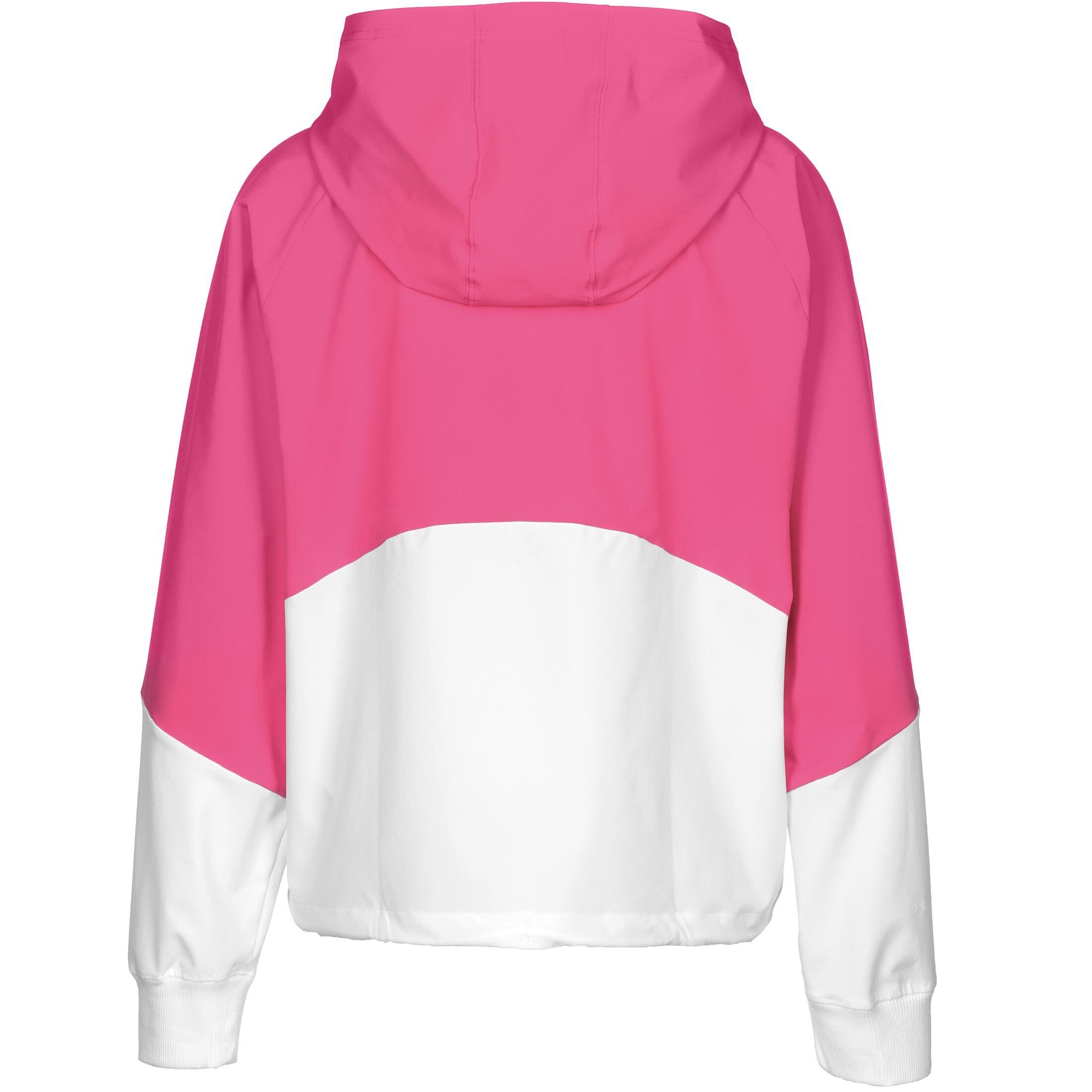 Damen weiß pink Jacke Woven Armour® Trainingsjacke / Under