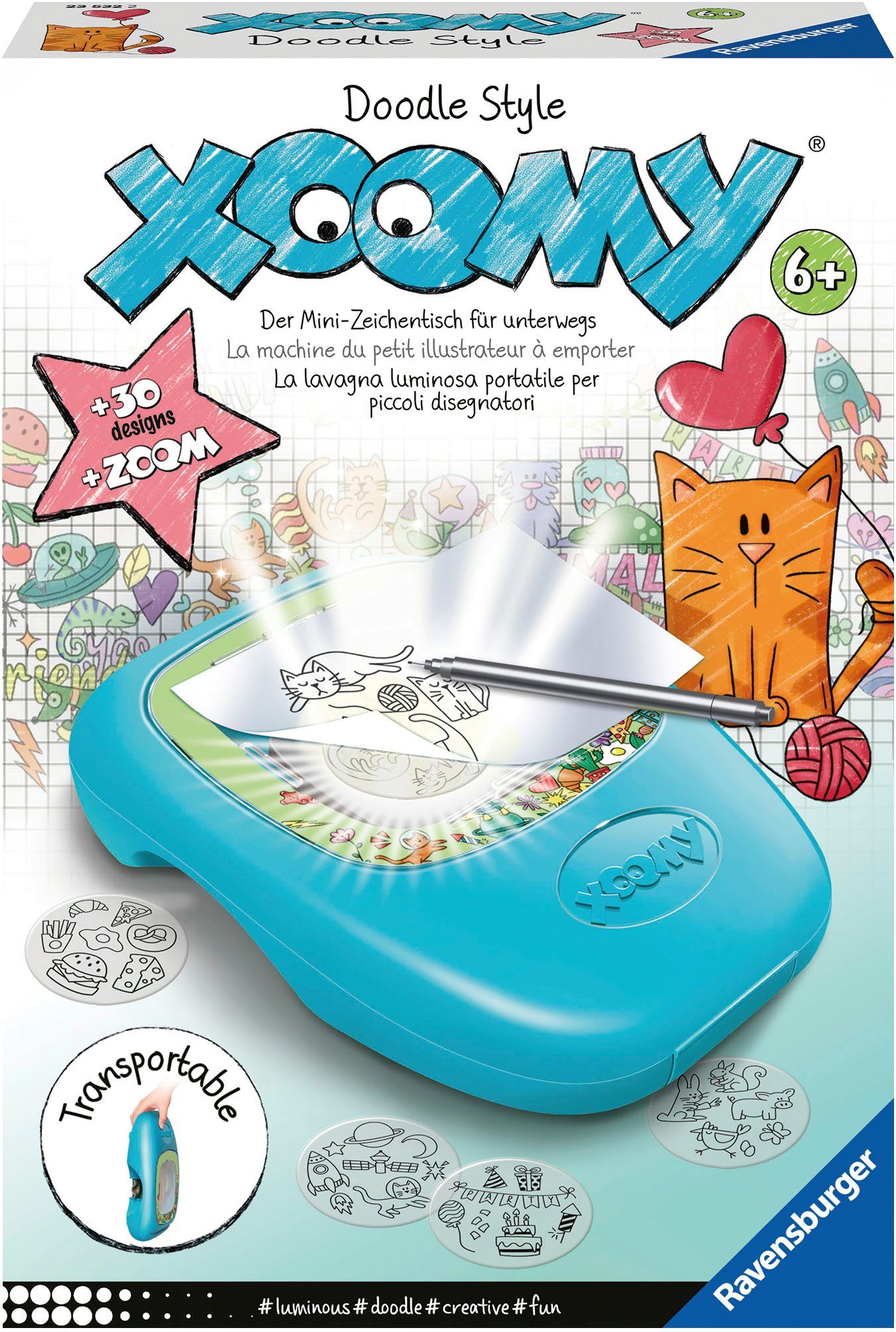 Ravensburger Malvorlage XOOMY® Midi Doodle Style, Made in Europe