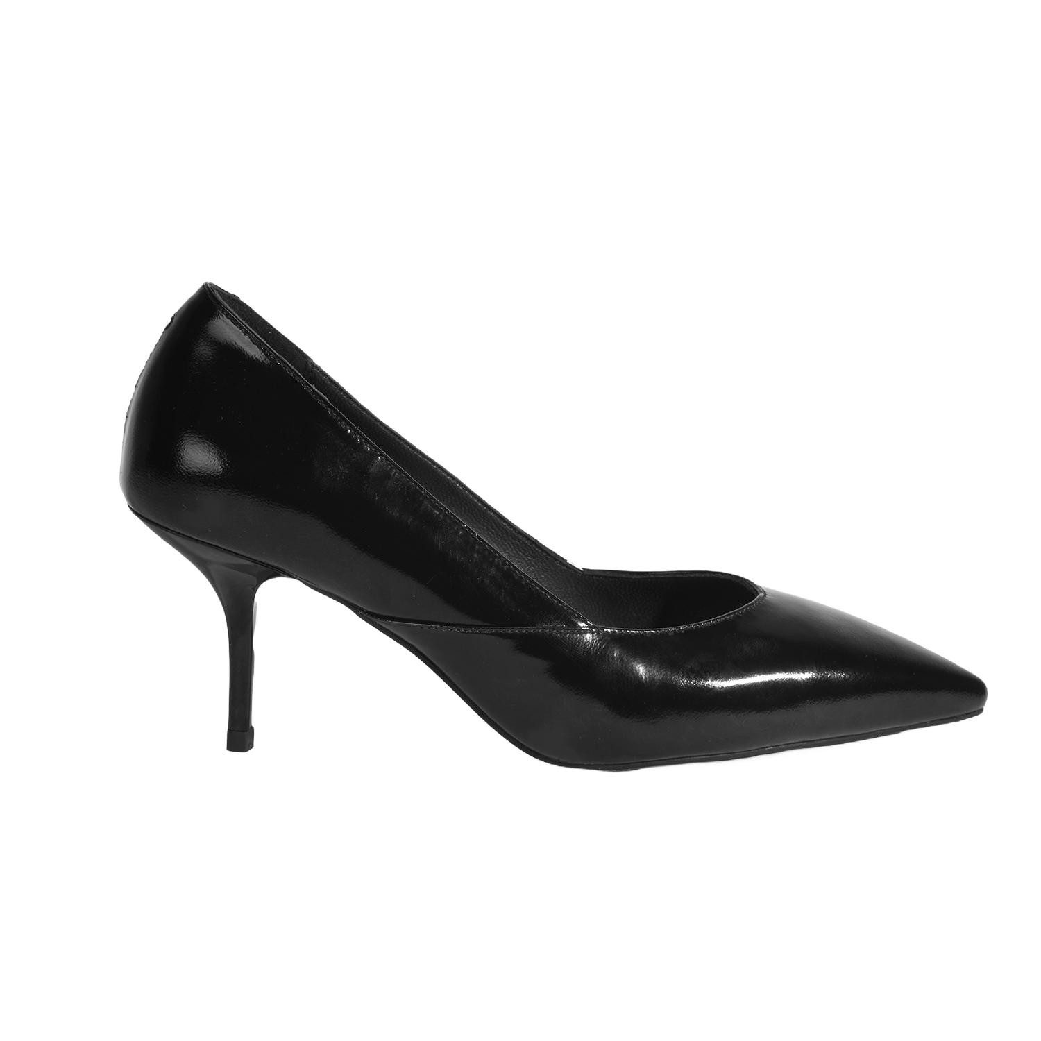 Desa Damen-Slipper – Obermaterial Leder, Lederfutter, Stilettoabsatz, ohne Loafer