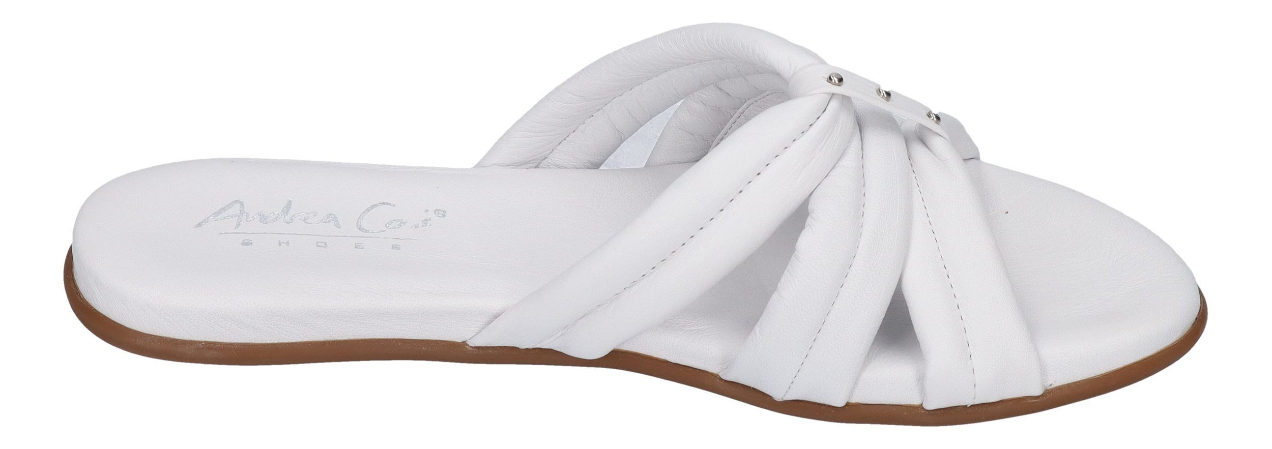 Andrea Conti 0459023-001 Pantolette Weiß – Bild 4 von 5