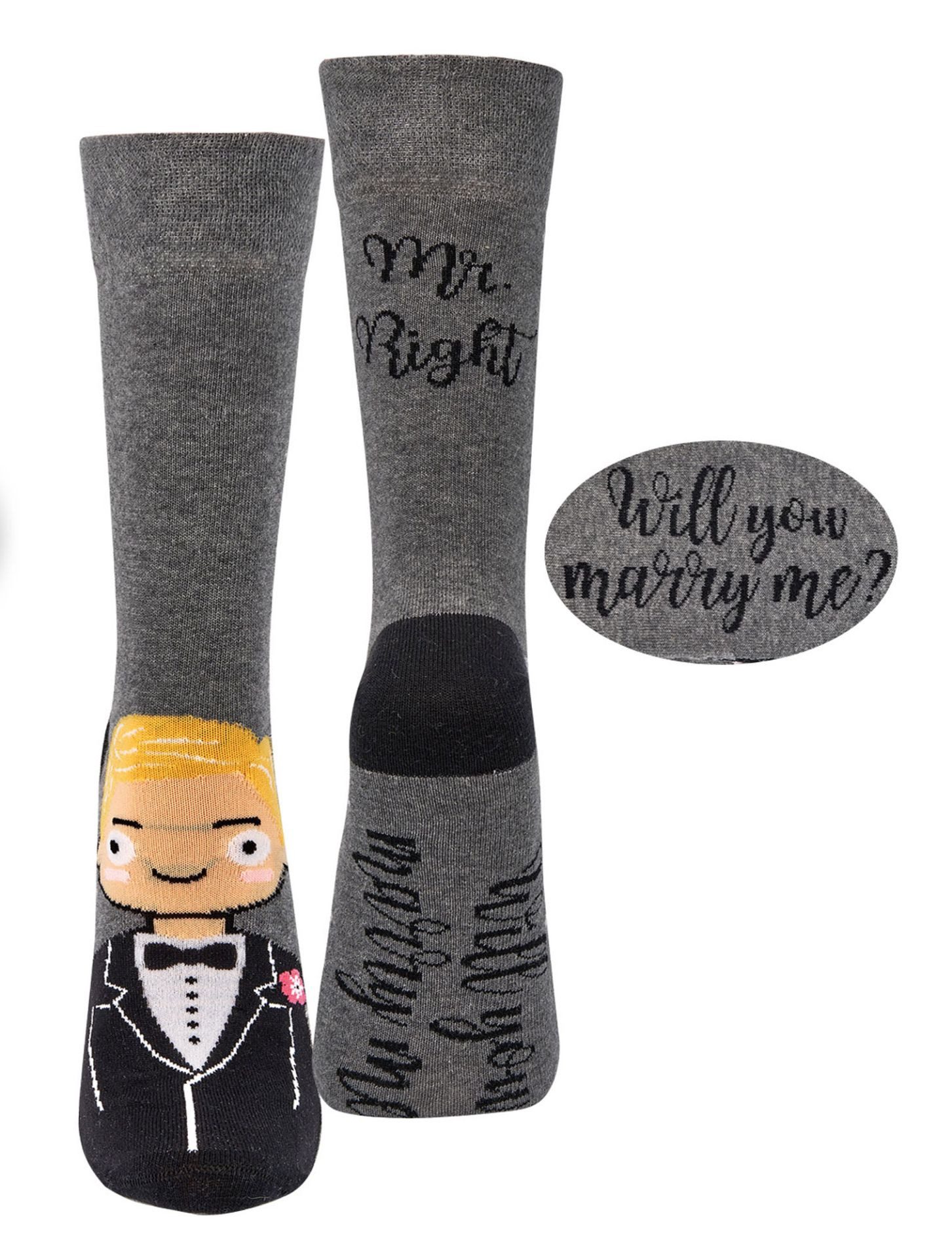Wowerat Socken 2 Paar Fun Socken Hochzeit Spaß Socken, Braut & Brautigäm Geschenkidee (2 Paar)