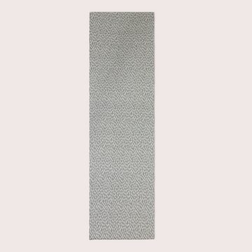 SCHÖNER LEBEN. Tischläufer SCHÖNER LEBEN. Tischläufer grau mit Kleksen Tropfen 40x160cm, handmade
