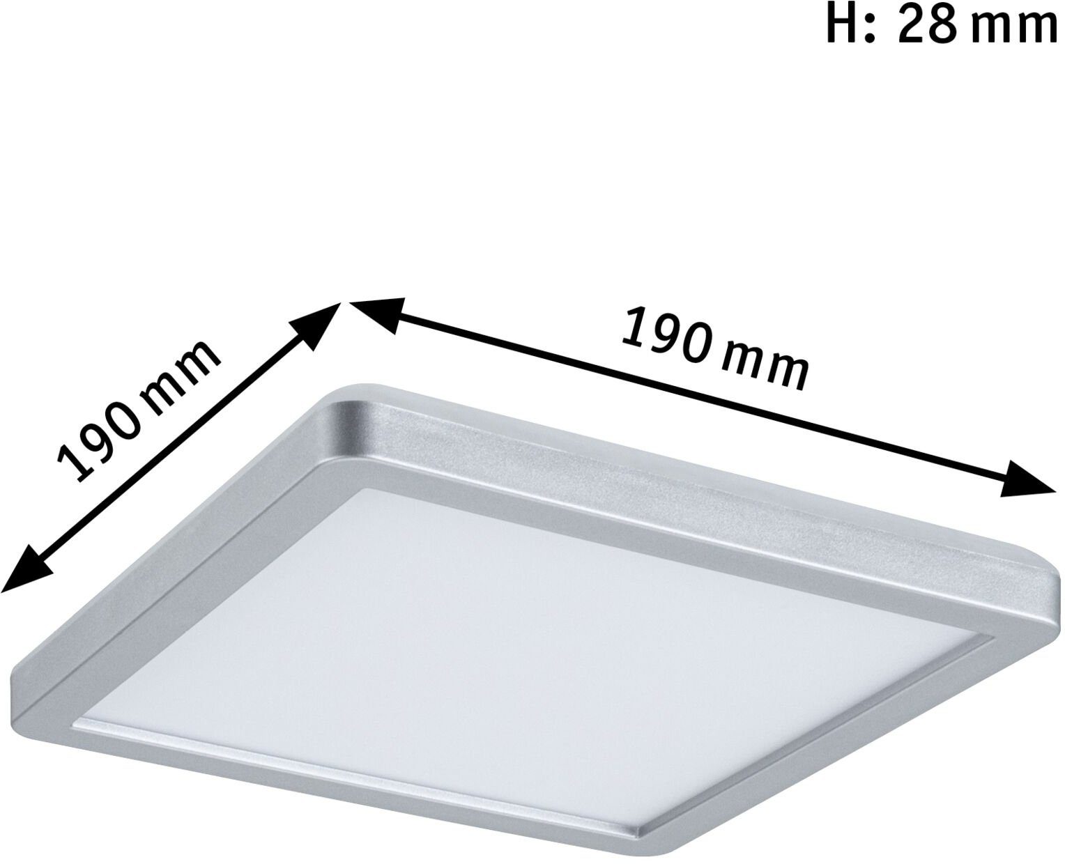 fest LED integriert, LED Atria Paulmann Panel Neutralweiß Shine,