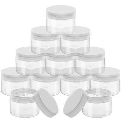 Belle Vous Flachmann Transparente Behälter für Kosmetikprodukte (12 Stück) - 120ml, Transparente Kosmetikbehälter (12 Stk) - 120ml