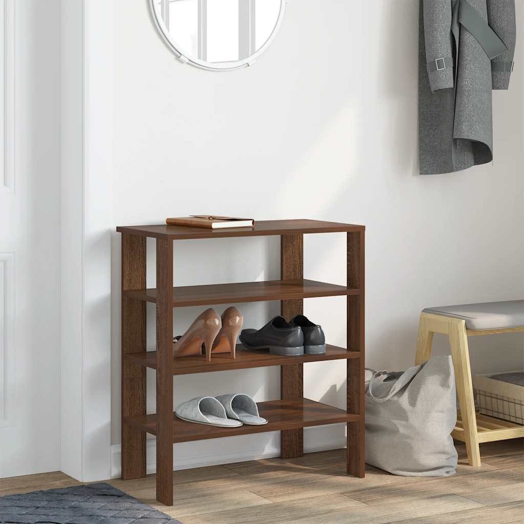vidaXL Schuhregal Schuhregal Braun Eichen-Optik 61x32x70 günstig online kaufen