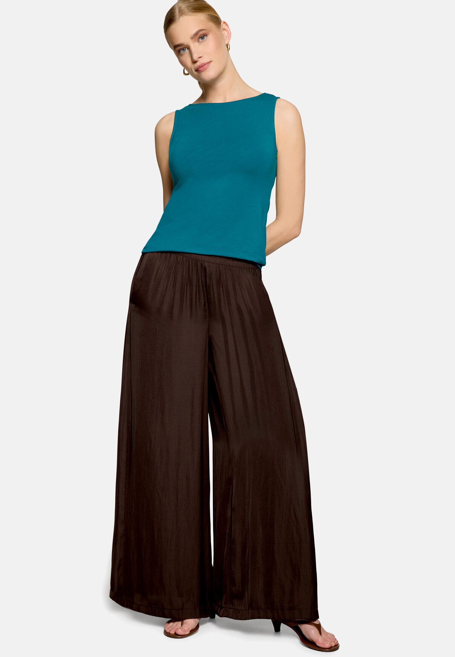 Zero Tanktop Damen Shirt mit U-Boot-Ausschnitt Material