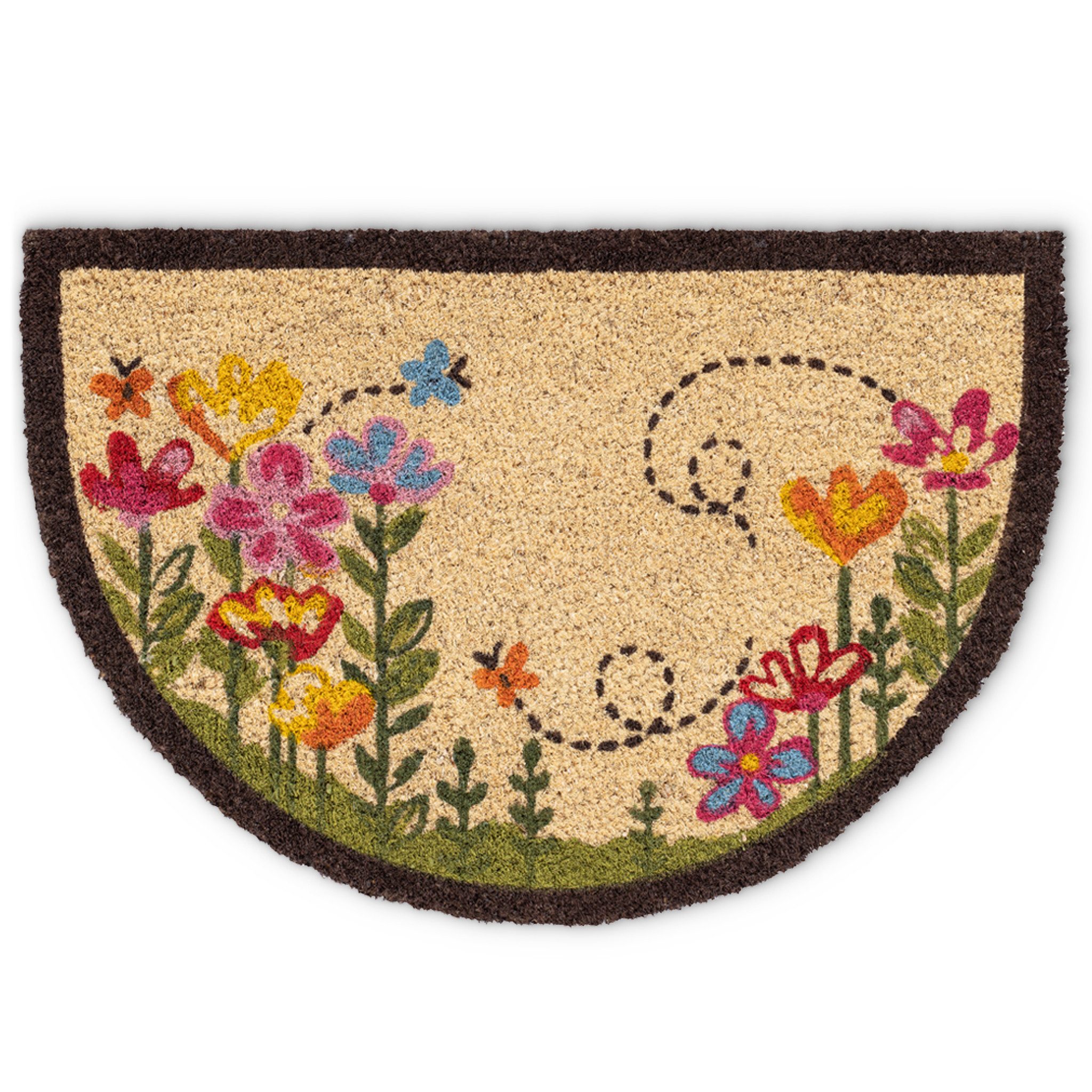 matches21 HOME & HOBBY Fußmatte Kokosmatte Bunte Blumen 40x60 cm als aussen günstig online kaufen