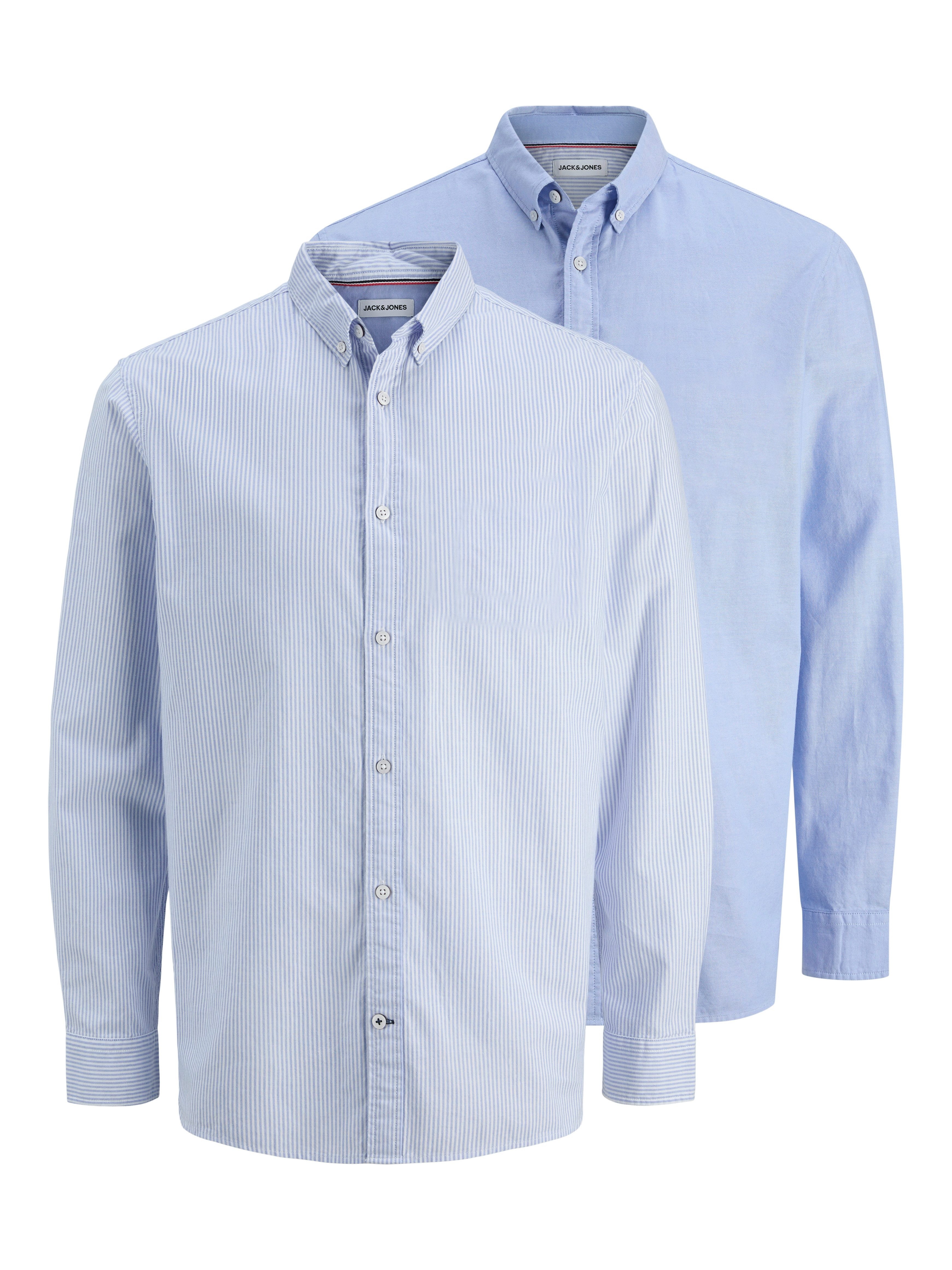 Jack & Jones Langarmhemd JJOXFORD DETAIL SHIRT LS 2 PACK MP (Packung, 2-tlg günstig online kaufen