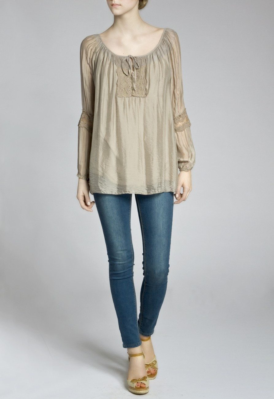 Caspar Shirtbluse BLU005 Damen elegante Seiden günstig online kaufen
