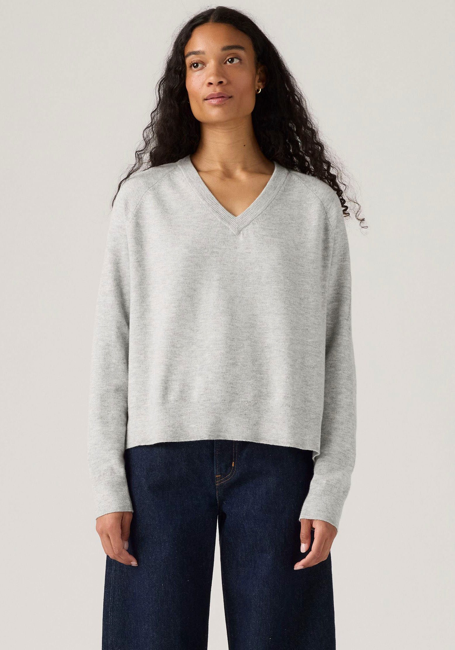 Levi's® V-Ausschnitt-Pullover TARA SUPER SOFT V im Bund beidseitig mit kurz günstig online kaufen