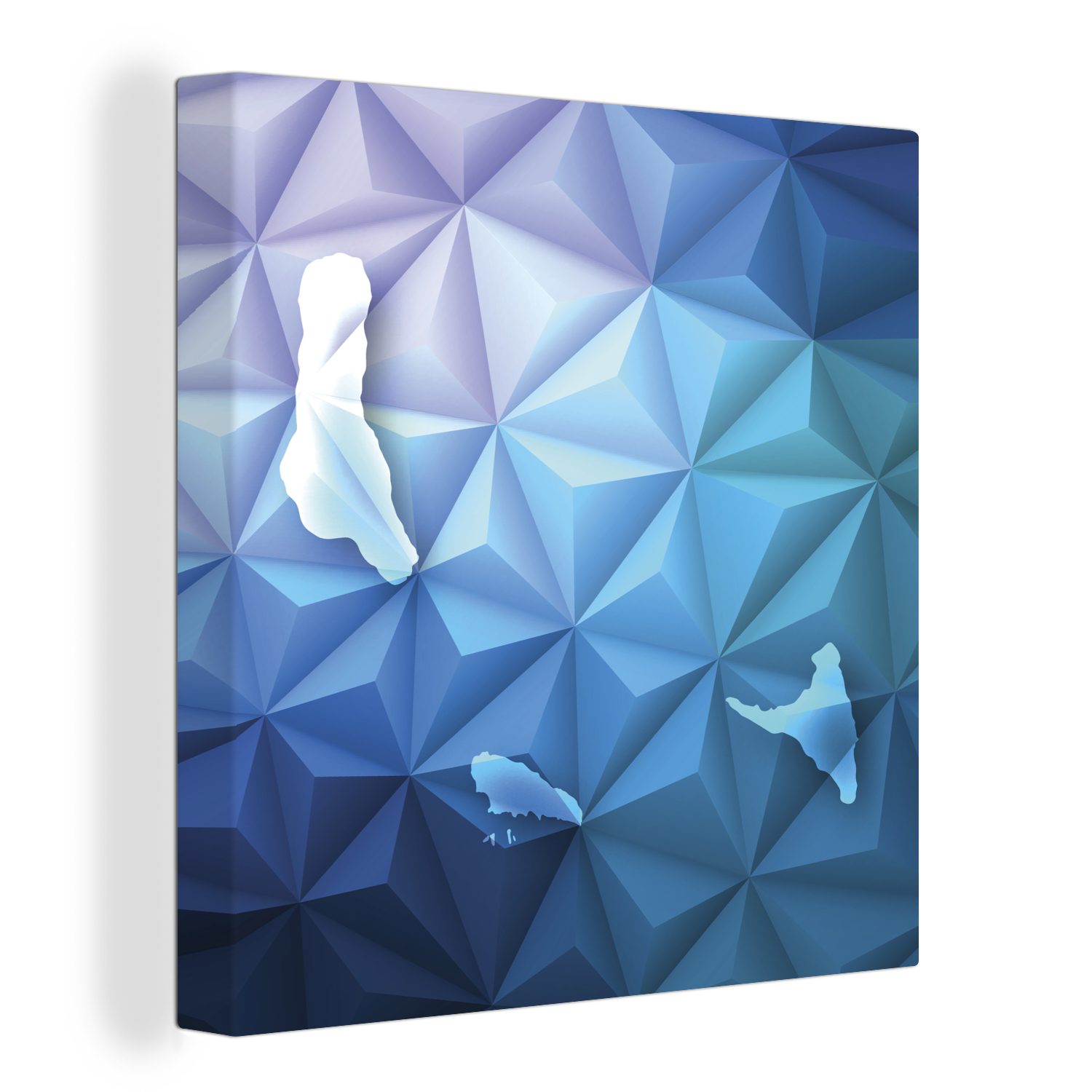 OneMillionCanvasses® Leinwandbild Komoren Illustration auf einem modernen geometrischen Hintergrund, (1 St), Leinwand Bilder für Wohnzimmer Schlafzimmer | Leinwandbilder