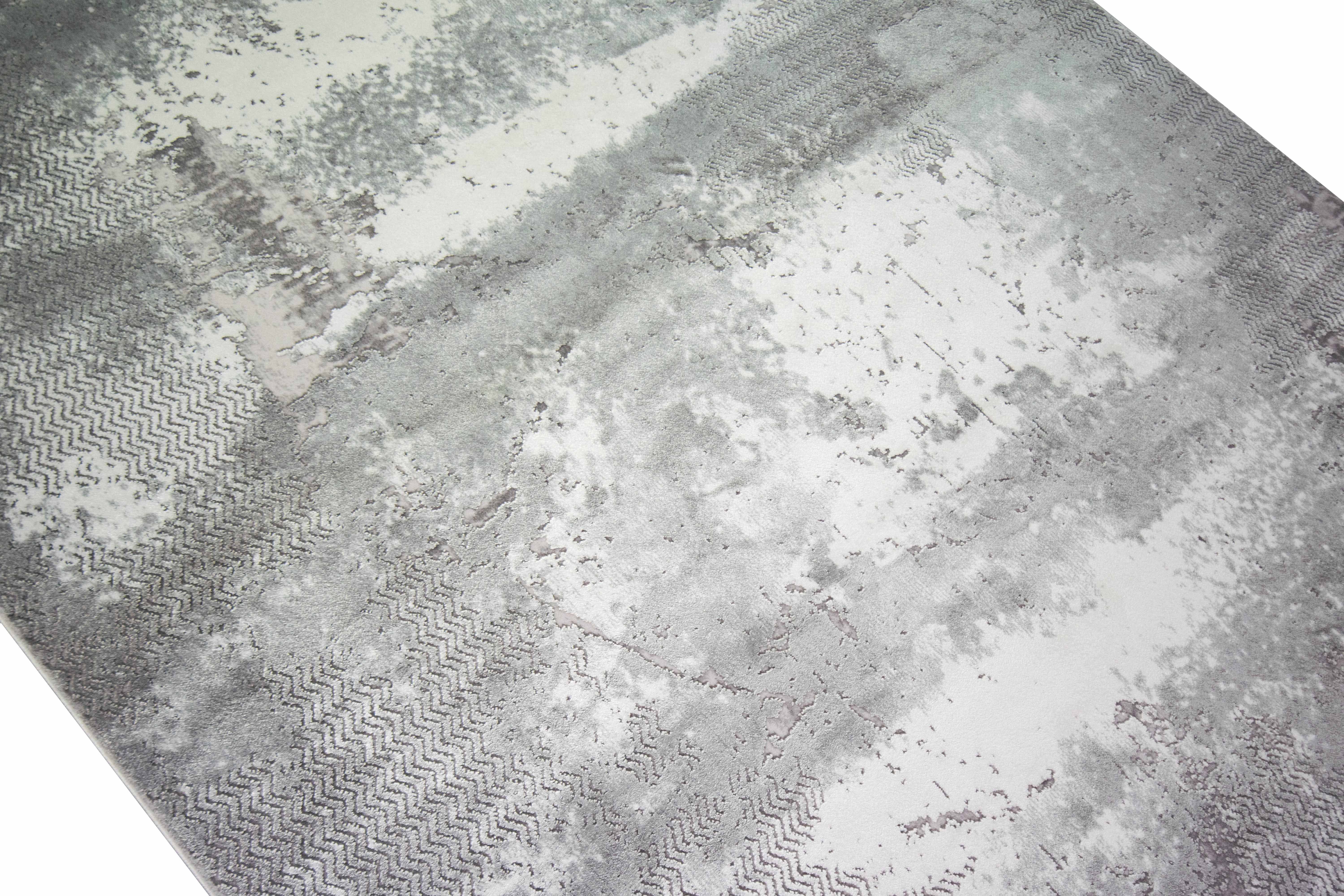 Wollteppich Designerteppich Teppich abstrakt aus Naturfasern in beige grau creme 