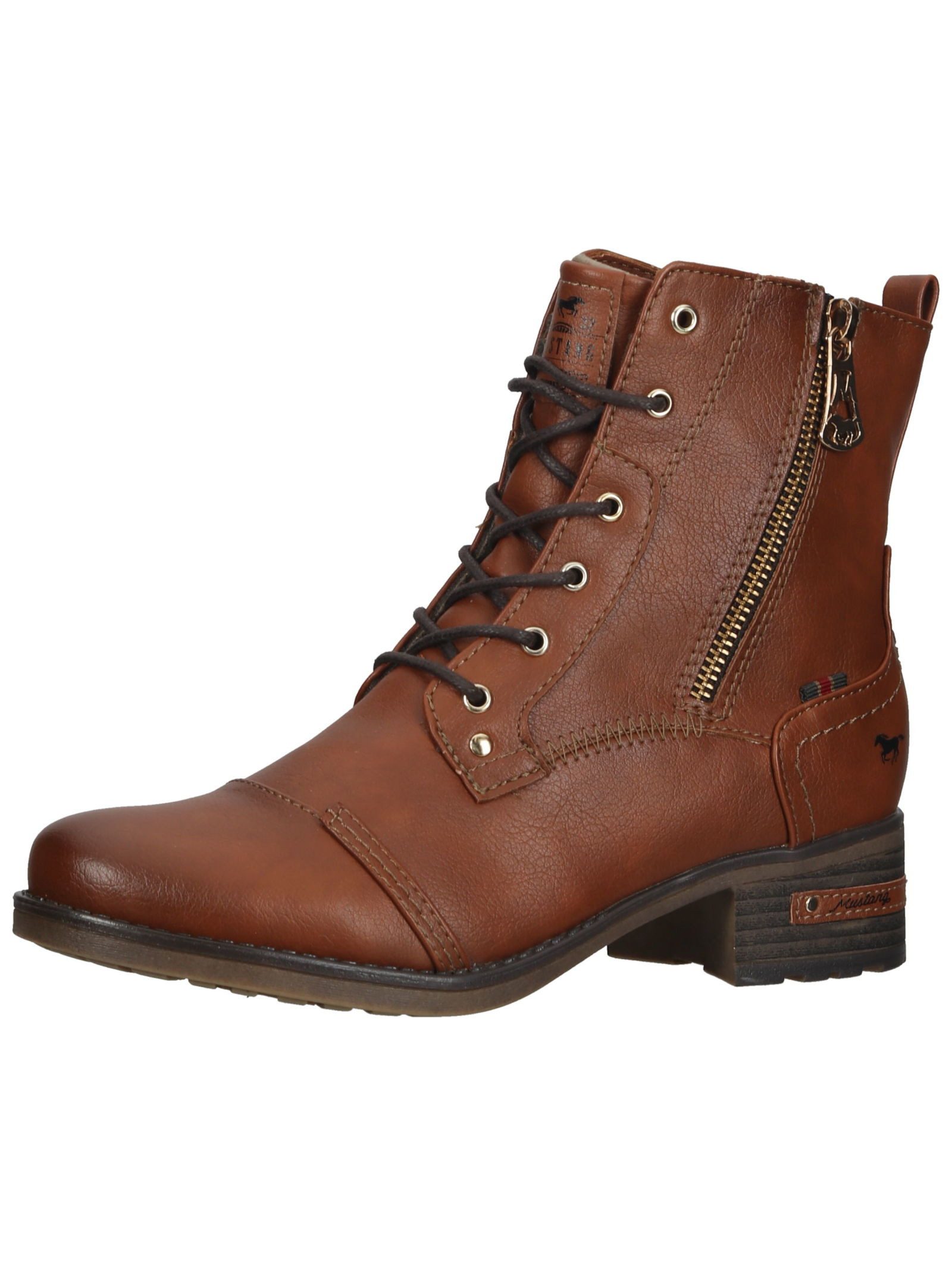 MUSTANG Stiefelette Lederimitat Schnürstiefelette günstig online kaufen
