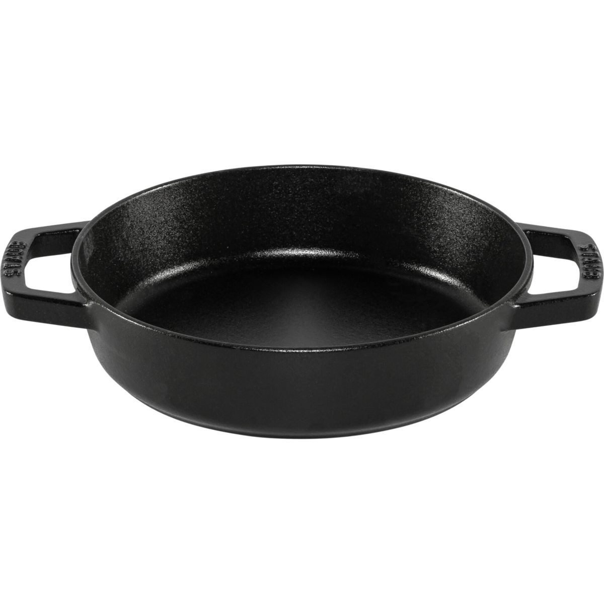 Staub Kochtopf Bratpfanne mit 2 Griffen 20 cm seidenmattschwarz