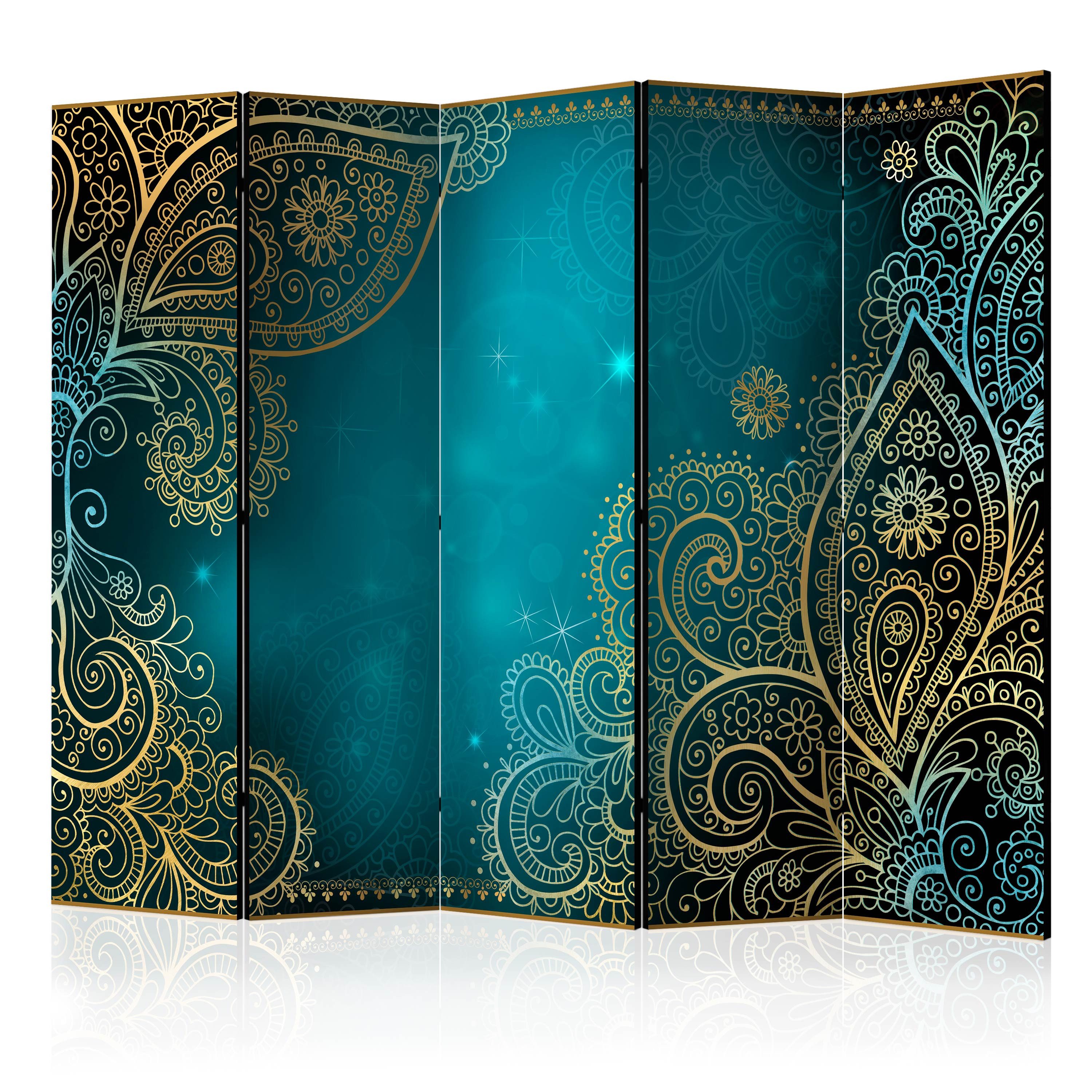 Muralo Paravent 5-teilig Raumteiler klappbar Orientalische Ornamenten (Packung, 1 St., 225x172 cm), 3 Varianten, Für das Wohnzimmer, das Schlafzimmer