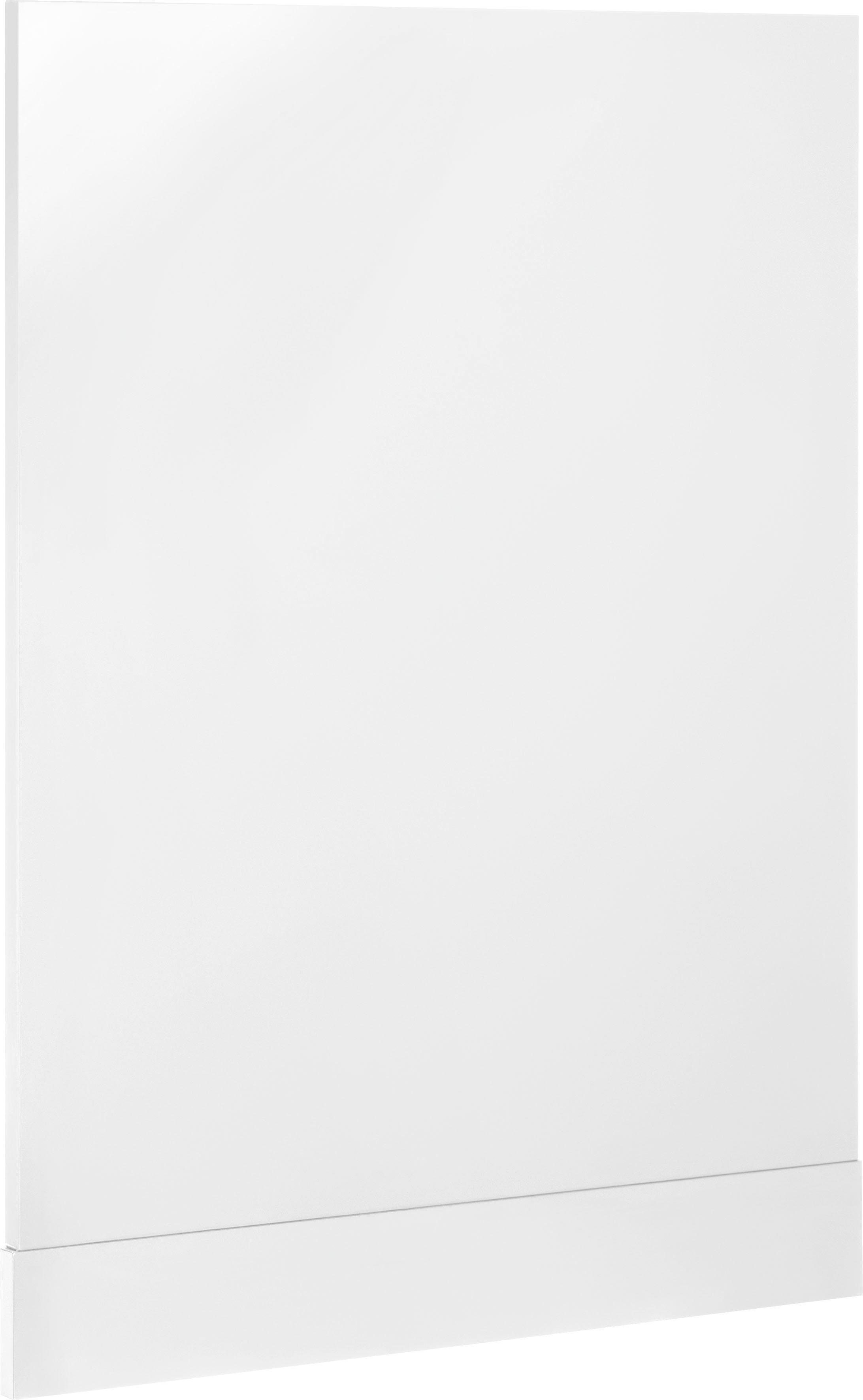 wiho Küchen Frontblende breit, cm Cali, Glanz teilintegrierbaren Geschirrspüler für 60 Weiß
