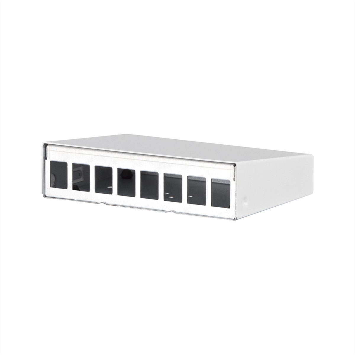 Metz Connect Keystone AP-Gehäuse 8 Port reinweiß RAL9010 Netzwerk-Panel (130861-0802KE)