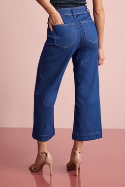 Next Weite Jeans Kurz geschnittene Jeans mit weitem Bein (1-tlg)