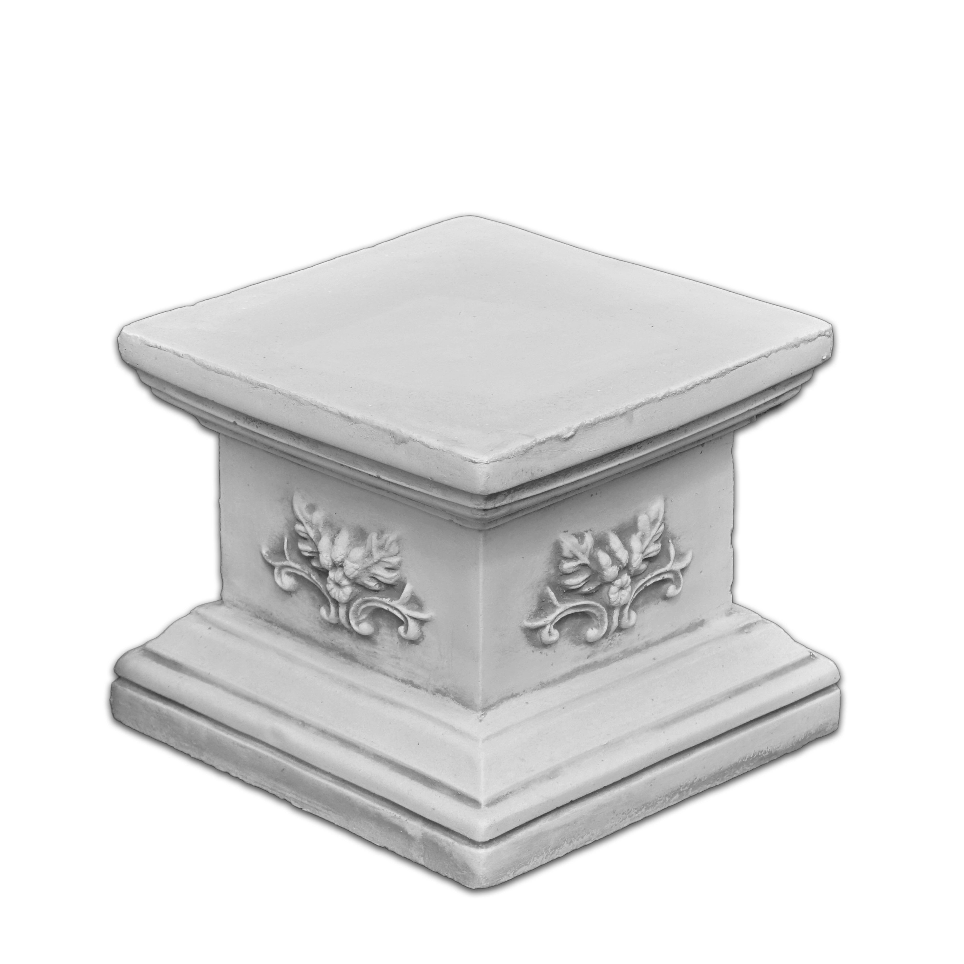 gartendekoparadies.de Gartensockel Quadratischer Sockel Podest, Steinsockel, H. 21 cm, 22 kg, Frostsicher