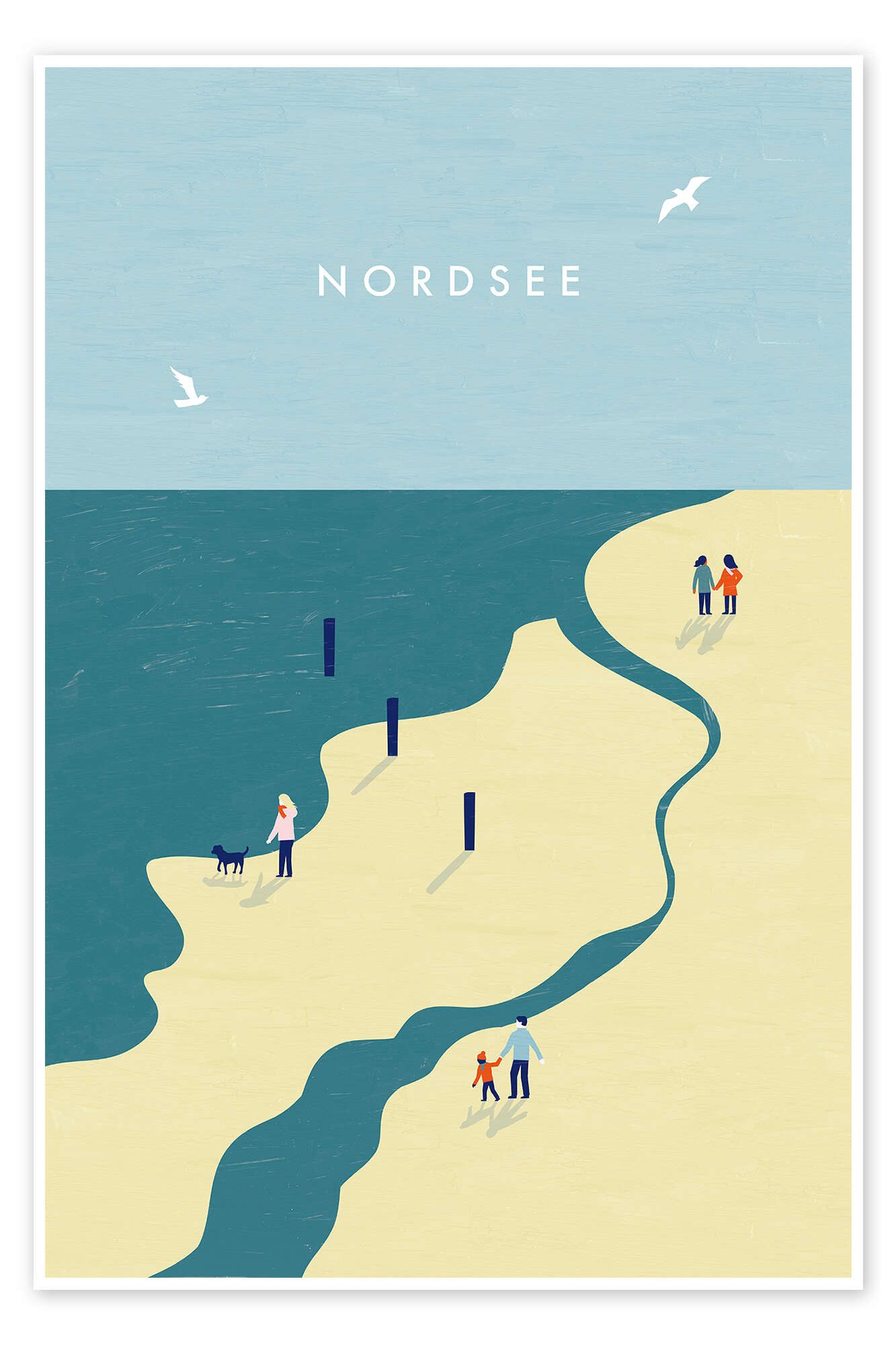 Posterlounge Wandbild Nordsee, Katinka Reinke, erhältlich als Poster, Leinwandbild, Wandsticker oder Acrylglasbild