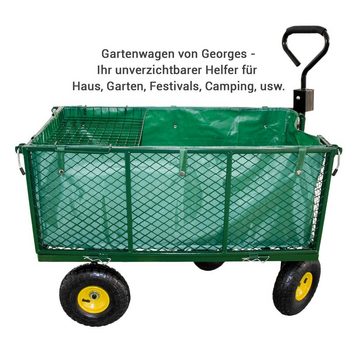TP Werkstattwagen Gartenwagen, Gitterwagen, Handwagenbis 550 KG belastbar, Luftbereifung
