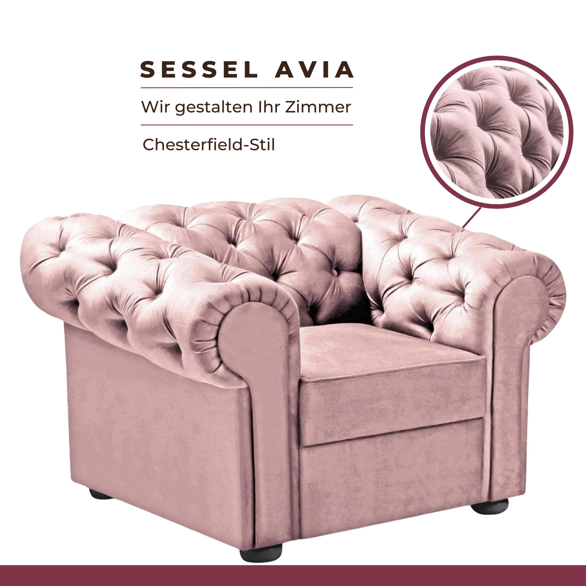 MOEBLO Sessel AVIA (Stuhl, Sitzmöbel, Polstersessel,Relaxsessel günstig online kaufen