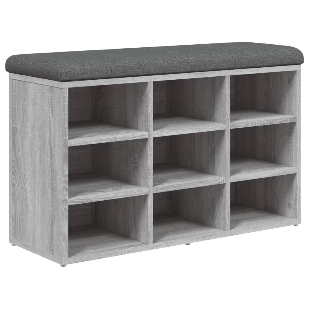 vidaXL Sitzbank Schuhbank Grau Sonoma 82x32x50 günstig online kaufen