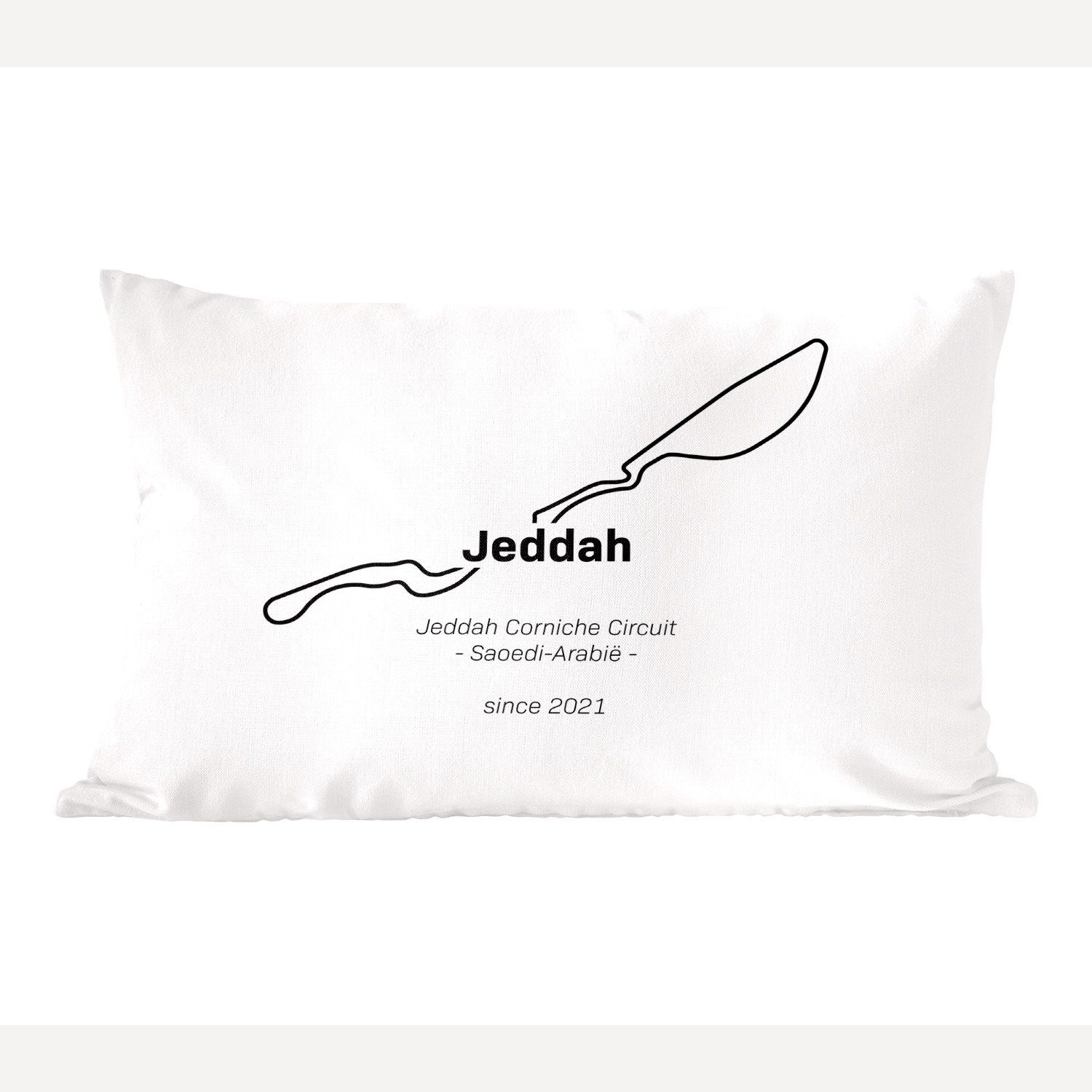 Schlafzimmer Jeddah Formel Wohzimmer - Füllung, 1 mit Dekoration, Dekokissen Zierkissen, - Rennstrecke, MuchoWow Dekokissen