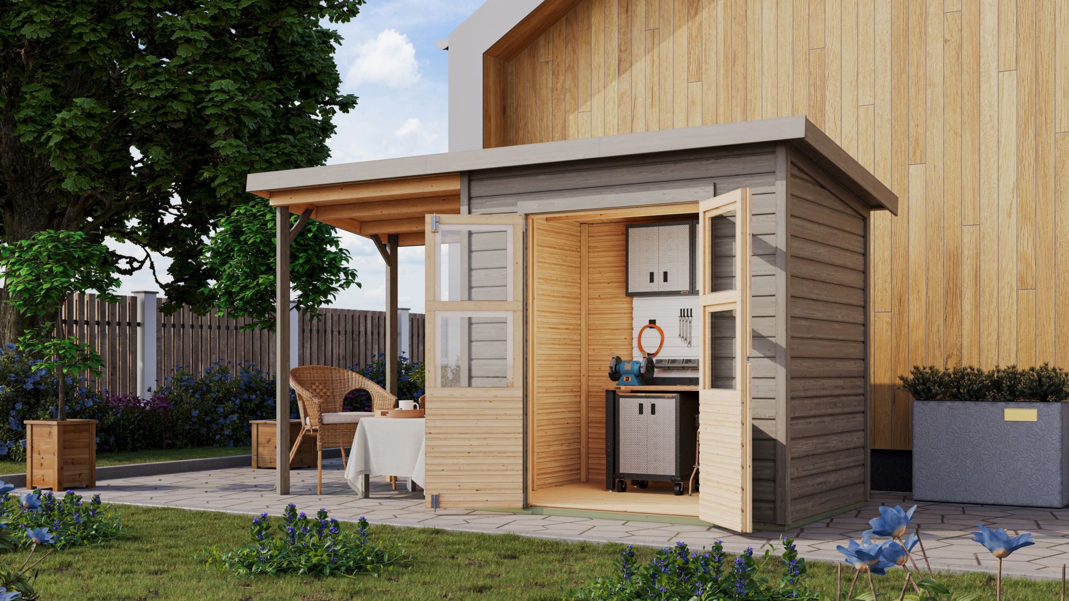 Karibu Gartenhaus Gartenhaus Kano in verschiedenen günstig online kaufen
