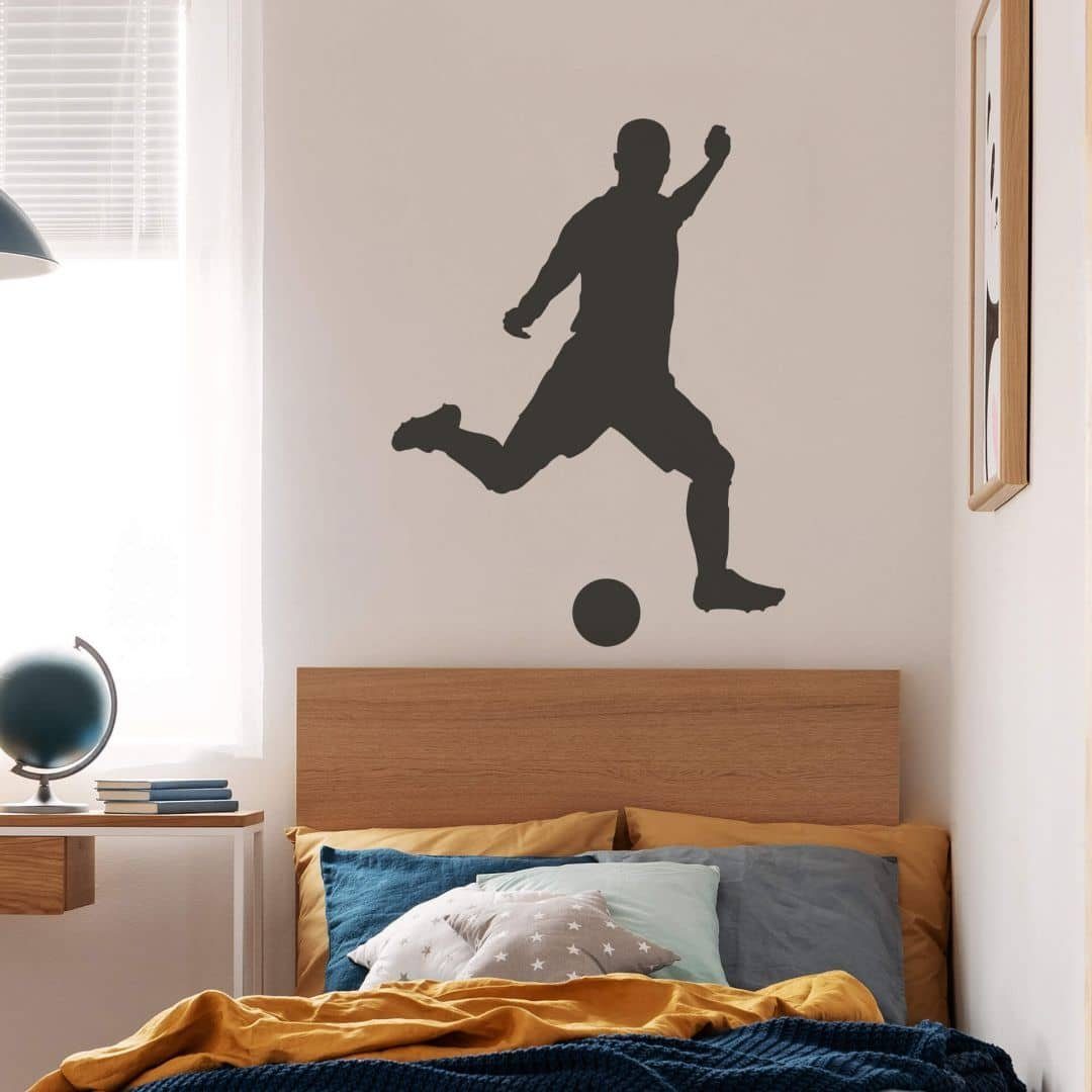 K&L Wall Art Wandtattoo Fußball Wandtattoo Sportliche Kinder Klebebilder Wohnzimmer Deko, Wandbild selbstklebend, entfernbar
