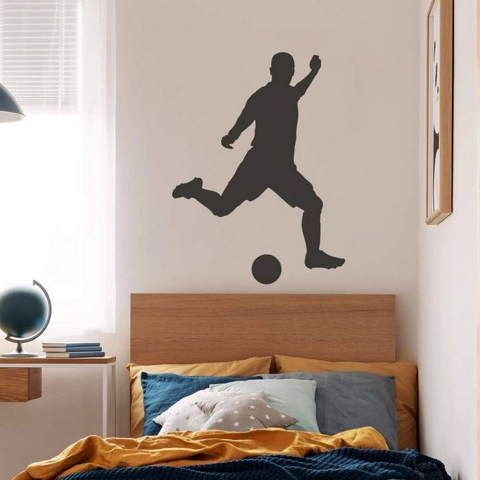 K&L Wall Art Wandtattoo Fußball Wandtattoo Sportliche Kinder Klebebilder Wohnzimmer Deko Wandbild selbstklebend entfernbar