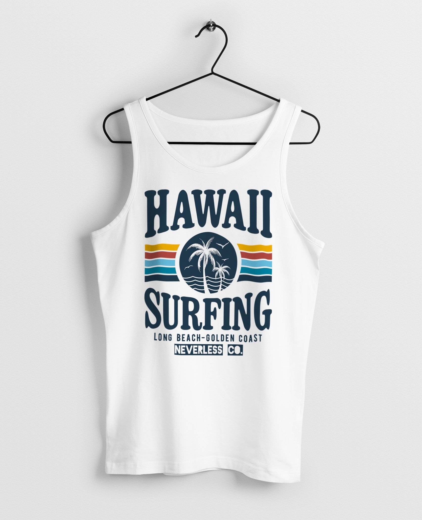 Herren Tanktops Neverless Tanktop Herren Tank-Top Hawaii Surfing Sommer Strand Palme Print Muskelshirt Muscle Shirt Neverless® m