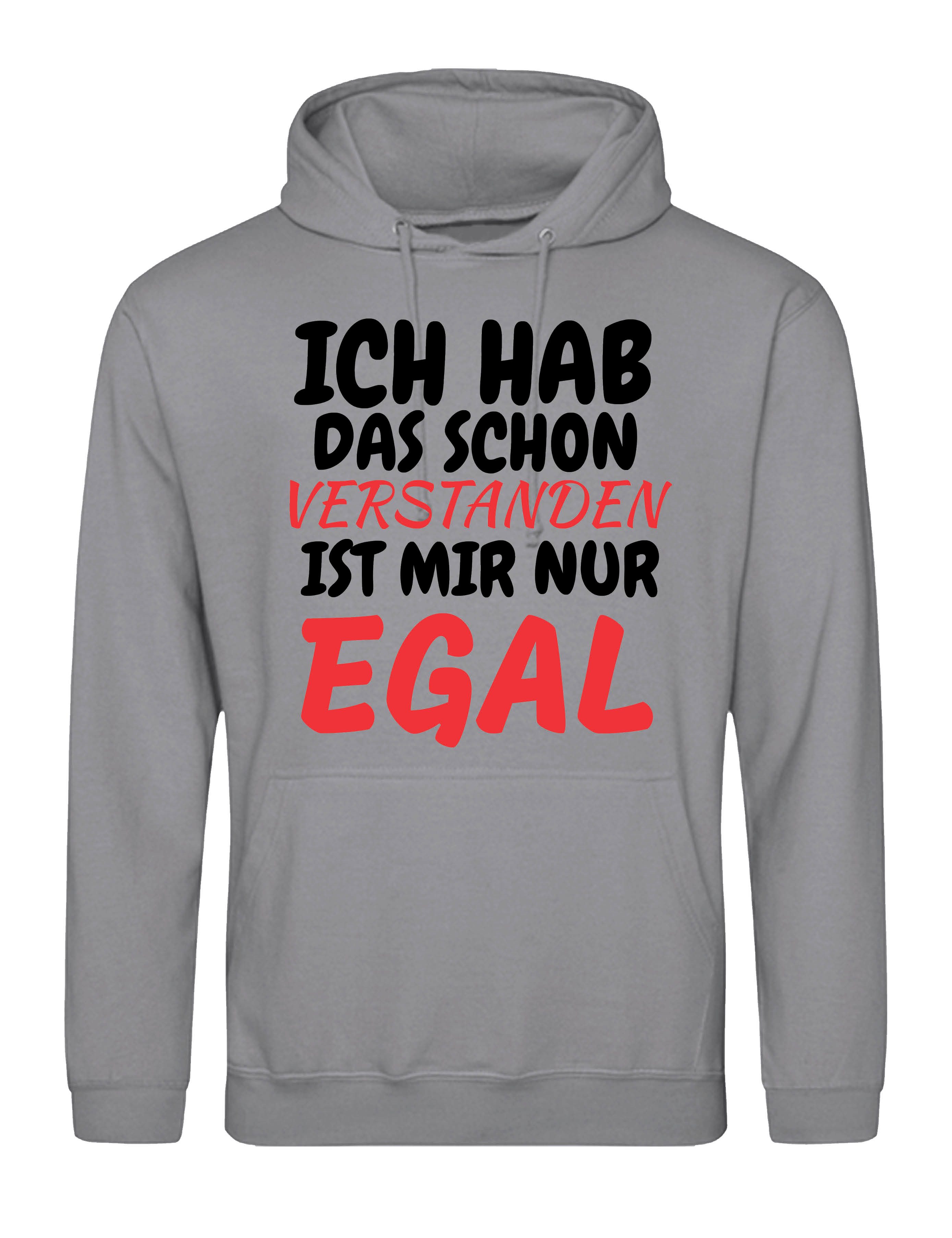 Kapuzenpullover Verstanden Egal Herren Hoodie Pullover mit witzigen Aufdruck Statement