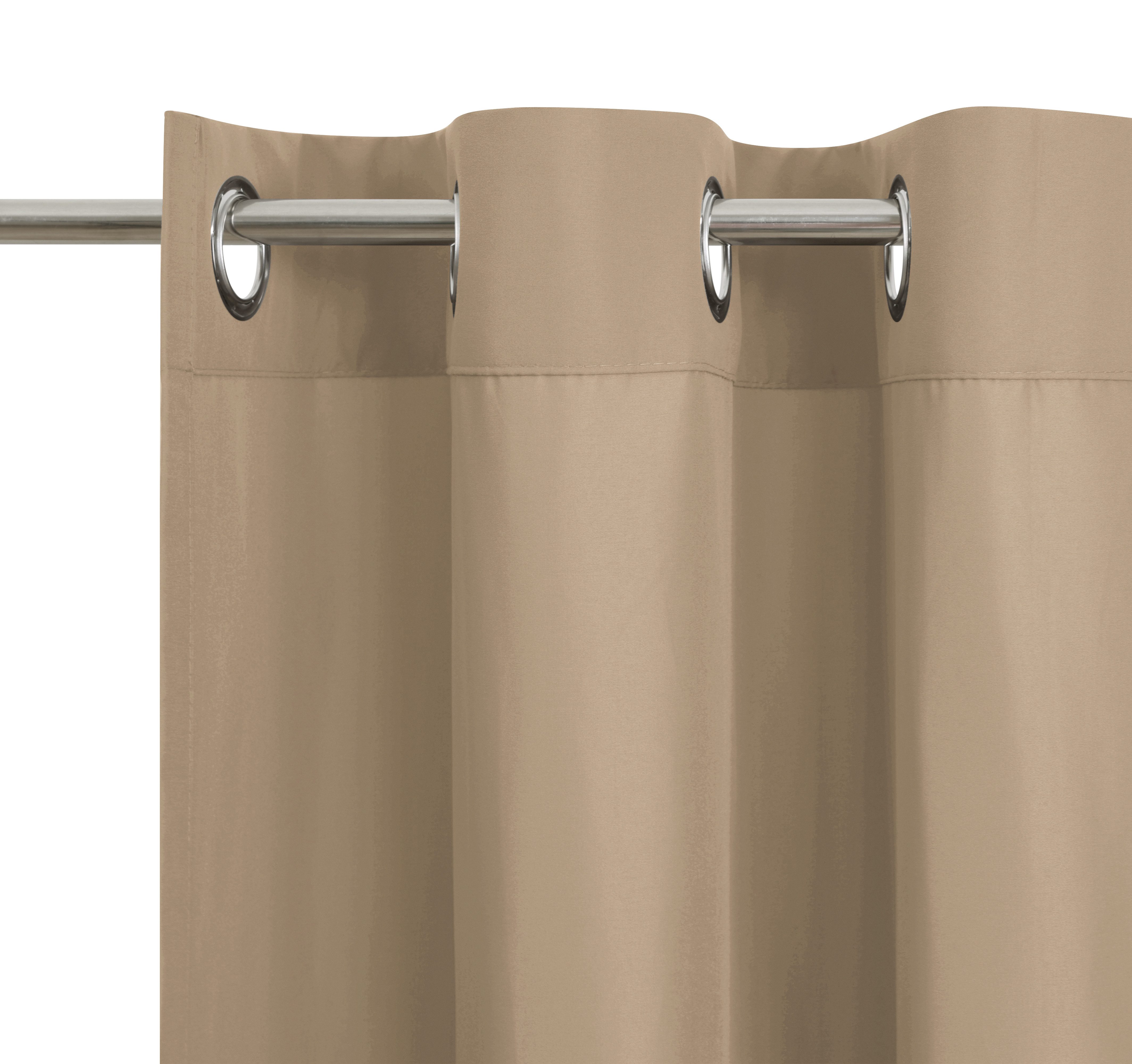 OTTO home Vorhang Raja mit Ösen, 2er Pack, blickdicht, Topseller! (2 St), Ösen, blickdicht, Polyester, einfarbig, Einfache Montage, Pflegeleicht, Ösen, 2 er Pac – Bild 4 von 5