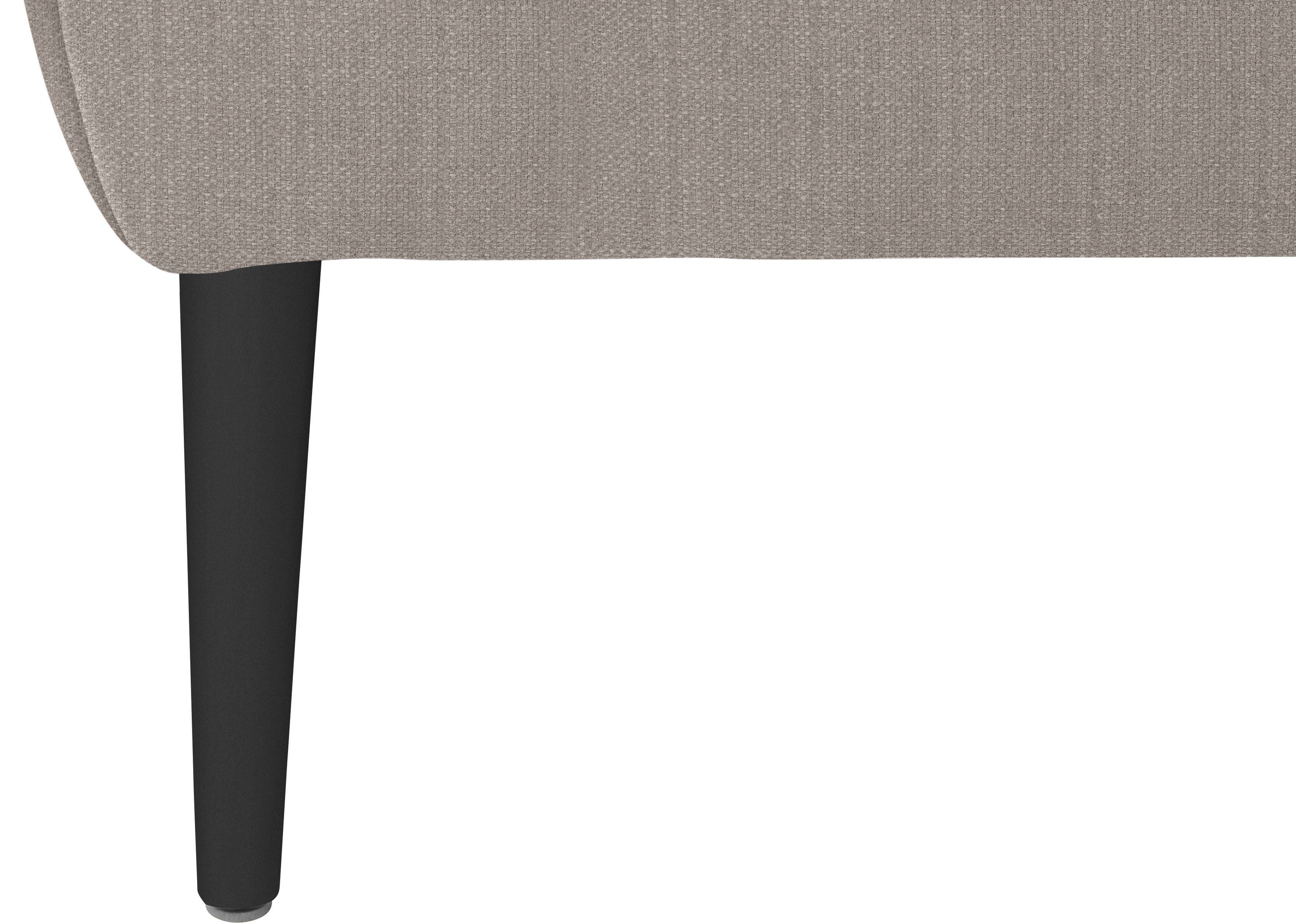Sitztiefenverstellung, W.SCHILLIG Füße 2-Sitzer Breite schwarz pulverbeschichtet, enjoy&MORE, 202 cm
