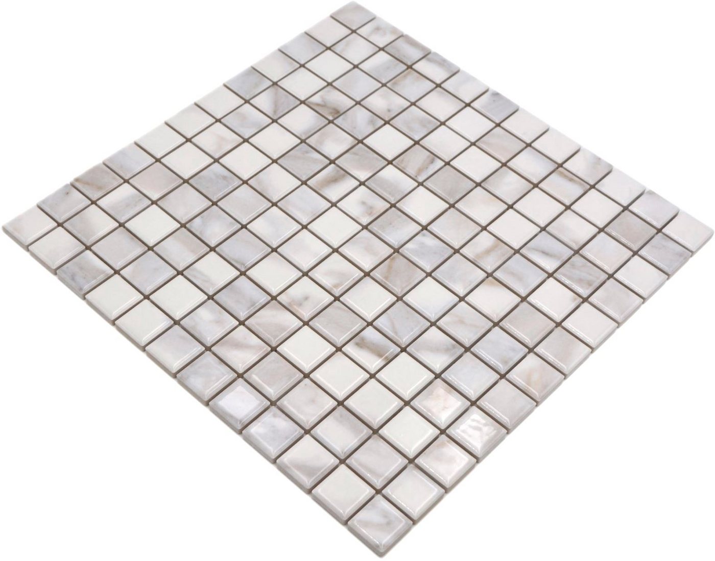 Thumbnail - Mosani Mosaikfliesen Fresh Marble Mosaik Keramik Steinzeug carrara white glänzend Mamor