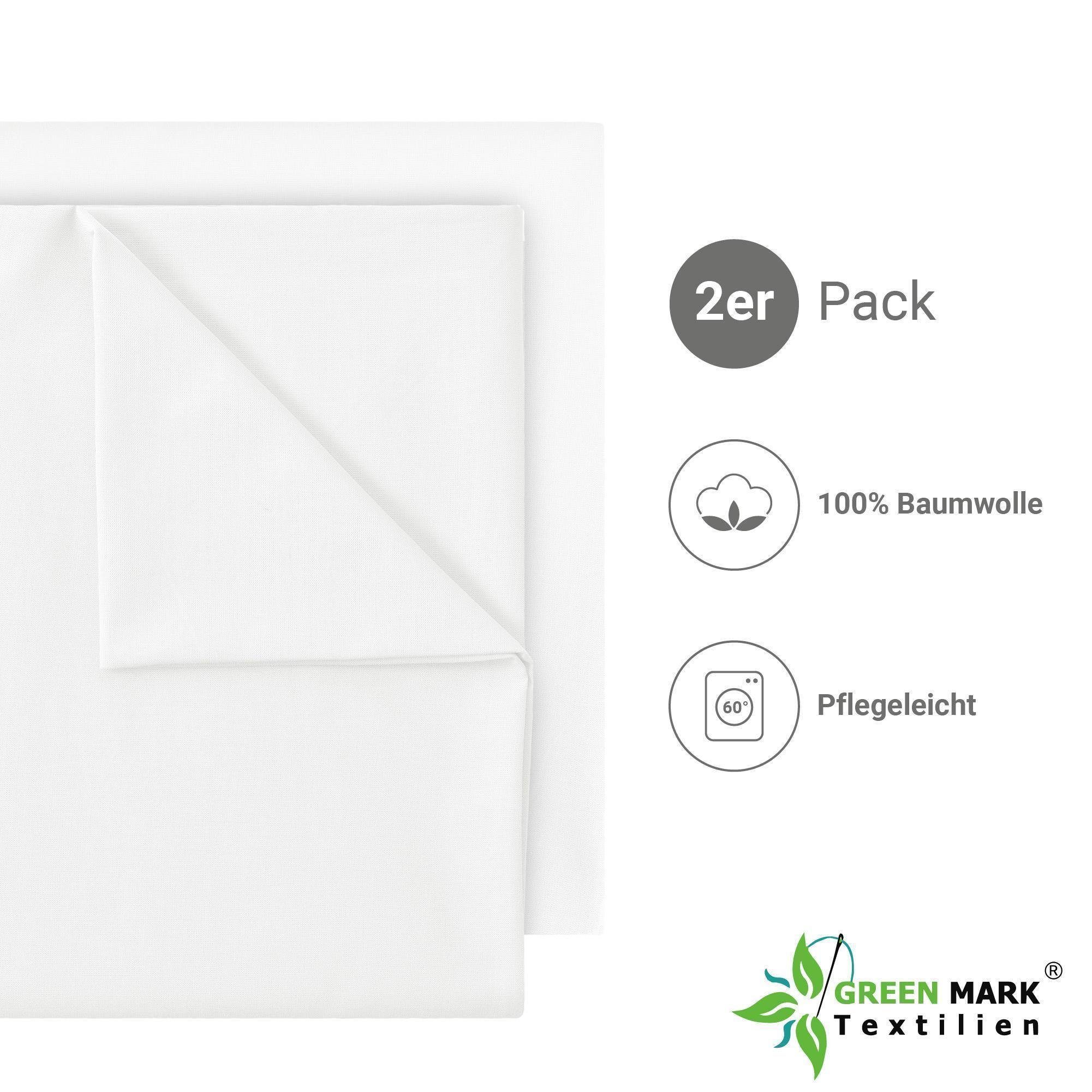 NatureMark Bettlaken 2er Pack gewebtes Bettlaken, 100% Baumwolle, Gummizug: günstig online kaufen