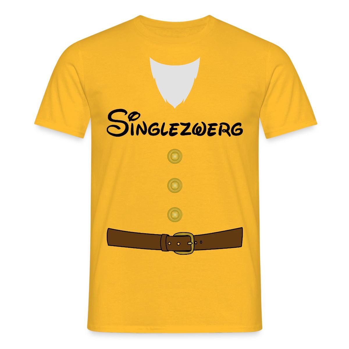 Spreadshirt T-Shirt Singlezwerg Sieben Zwerge Karneval-Kostüm für Erwachsene Männer T-Shir (1-tlg)