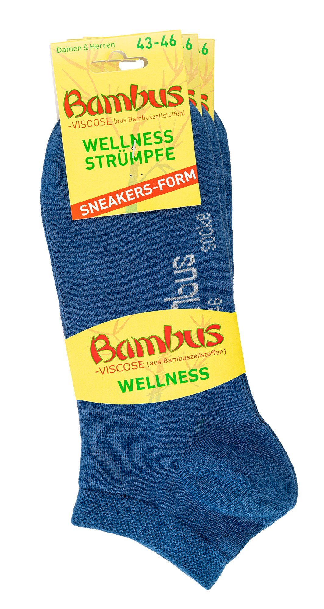 Sneaker Wowerat jeans antibakteriell Bambus (Set, 3 3-Paar, Paar) Sneakersocken