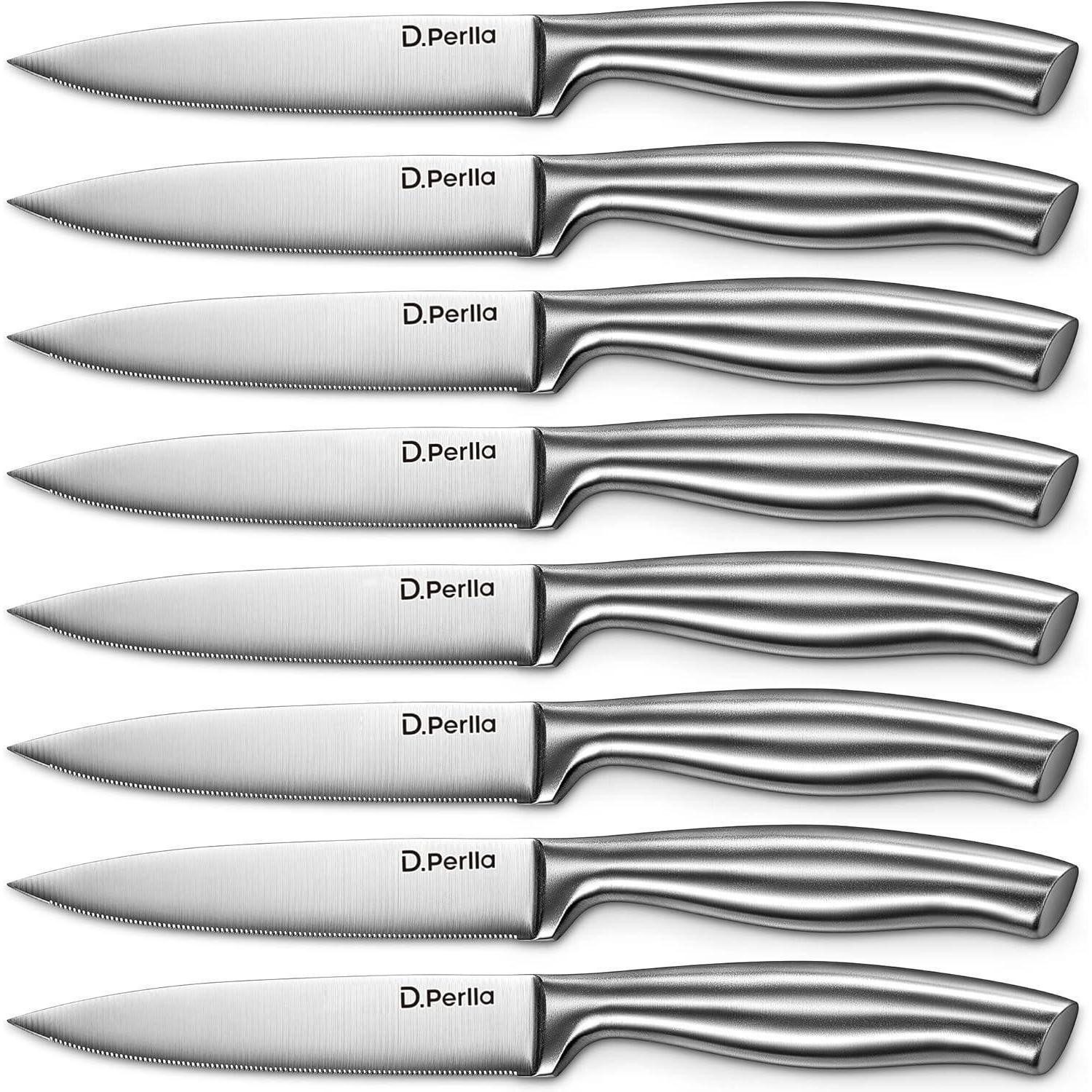 LuxusKollektion Steakbesteck Steakmesser Edelstahl Set Schärfer Griffe 8 Personen 8PCS