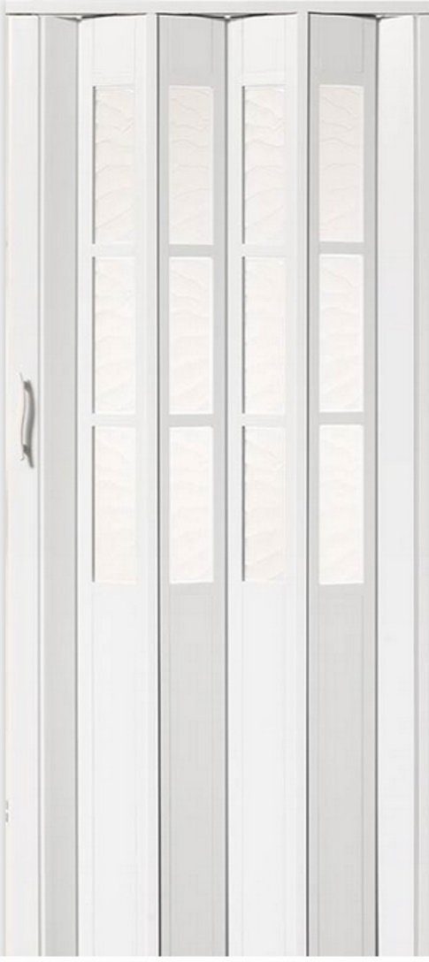 Vivaldi Falttür Schiebetür Tür weiß Fenster H. 203 cm B. bis 84 cm Neu cl011 (1 Karton, 1-St., 1 Set), teils vormontiert