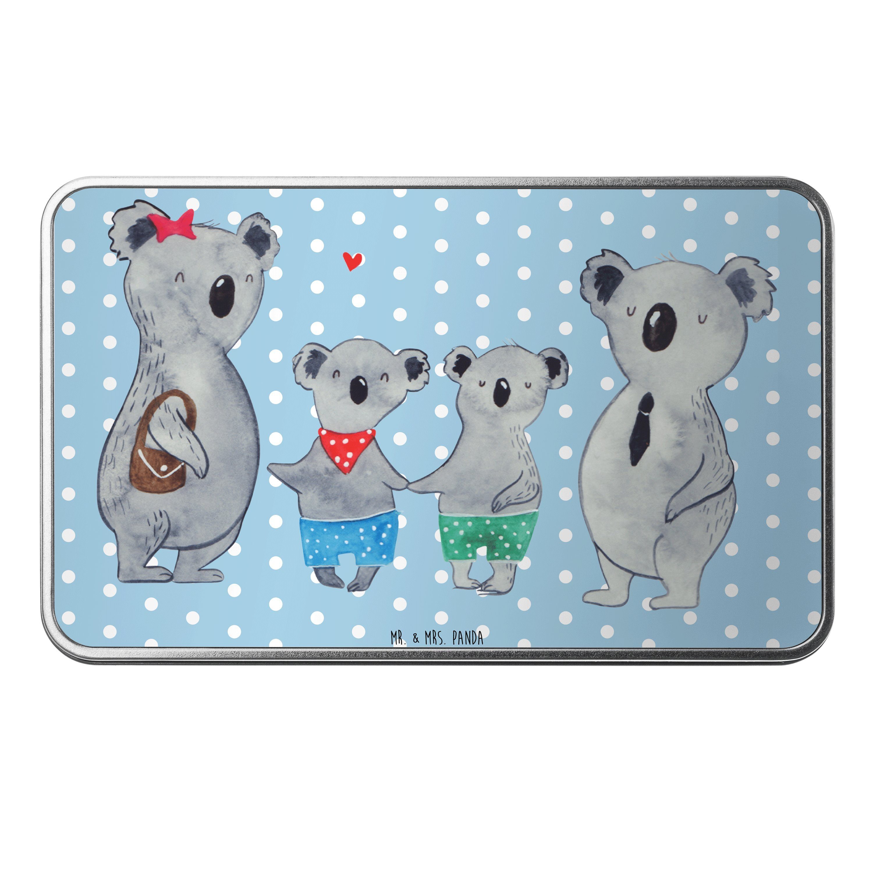 Mr. & Mrs. Panda Dose Koala Familie zwei - Blau Pastell - Geschenk, beste Familie, Opa, zus (1 St) | Dosen