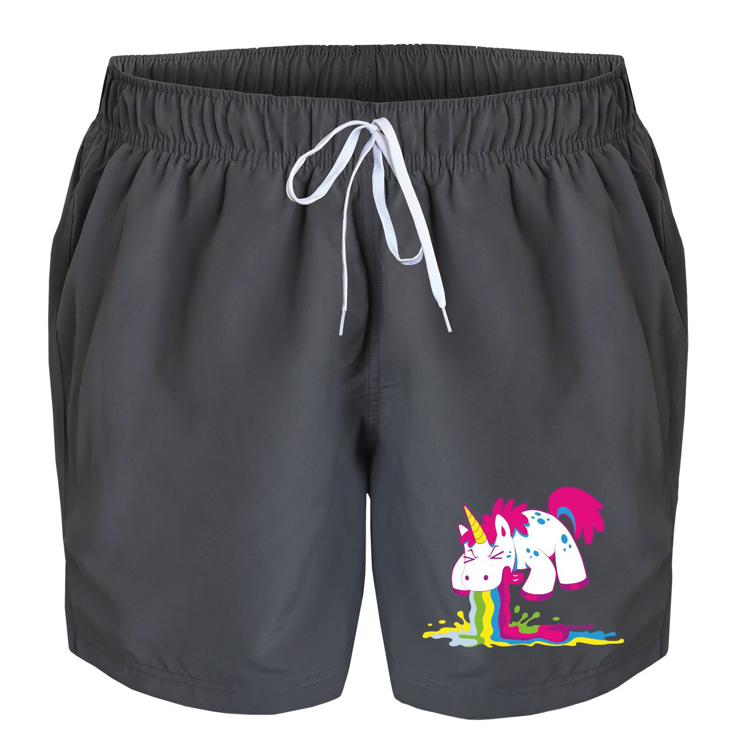 deinshirt Badehose Schwimmshorts Kotzendes Einhorn Integrierter günstig online kaufen