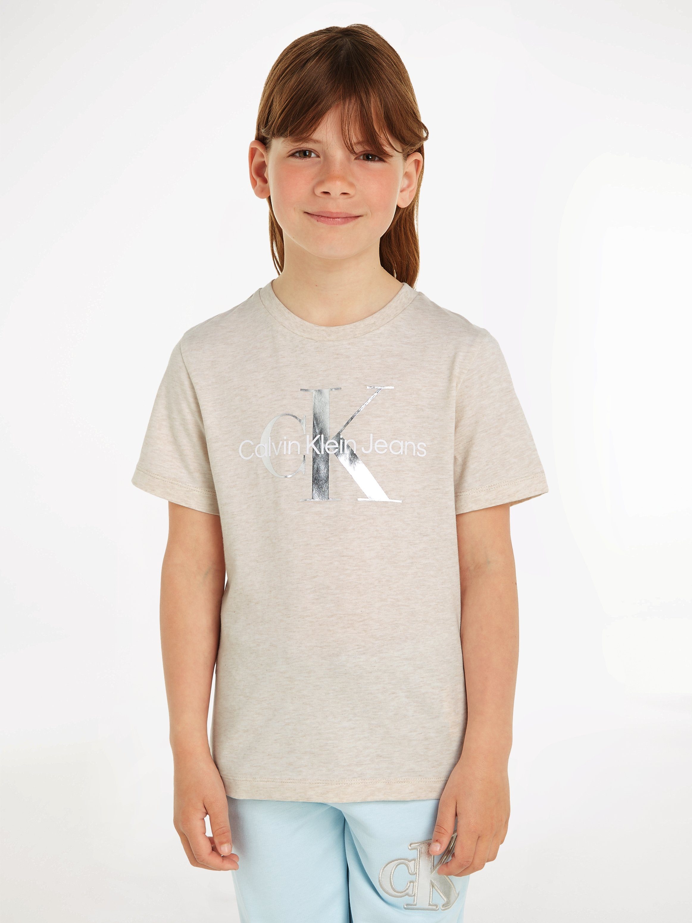 T-Shirt Calvin T-SHIRT SS Vanilla Klein Heather CK Jeans MONOGRAM