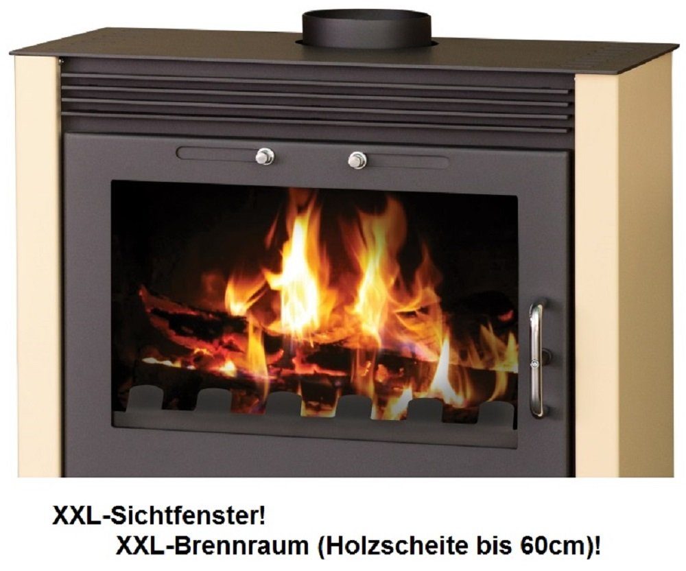 Victoria 05 Kaminofen Rubin elfenbein XL-Sichtscheibe, günstig online kaufen