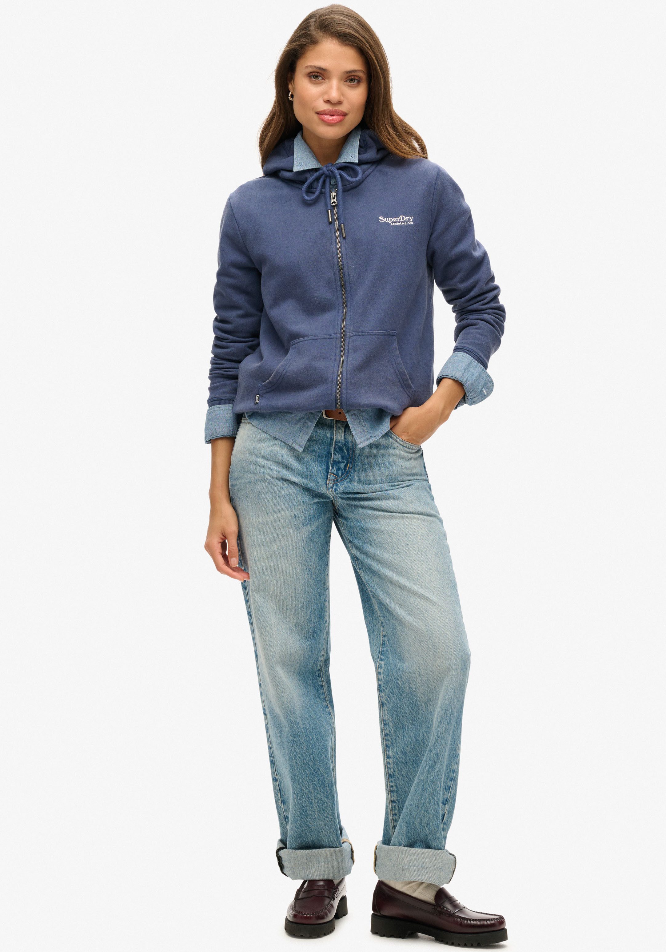 Superdry Kapuzensweatjacke ESSENTIAL LOGO ZIP HOODIE HB