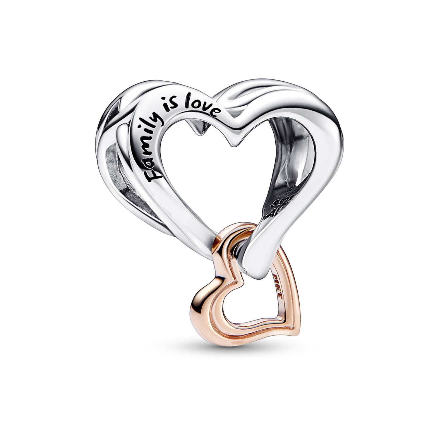 Pandora Herzanhänger Charm Zweifarbiges Unendlichkeitsherz